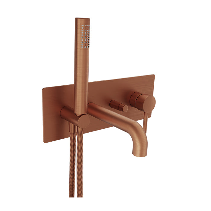 Baril Zip Pressure Balanced Wall Mounted Tub Faucet with Hand Shower