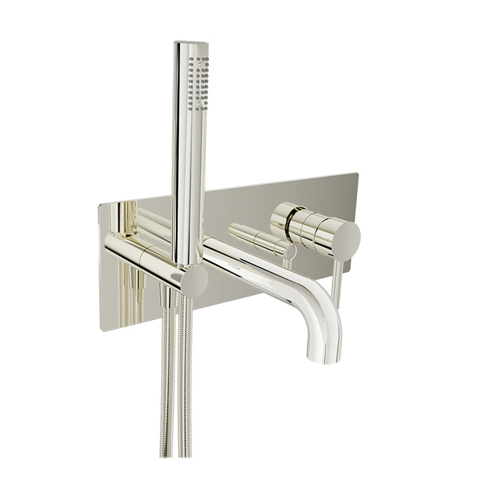Baril Zip Pressure Balanced Wall Mounted Tub Faucet with Hand Shower