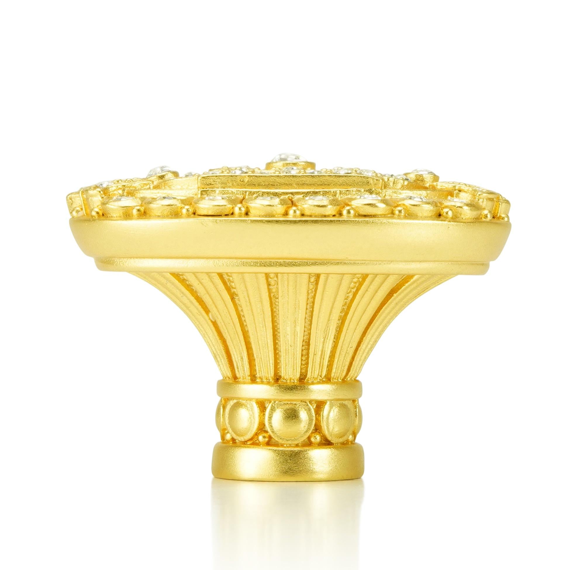 satin gold knob