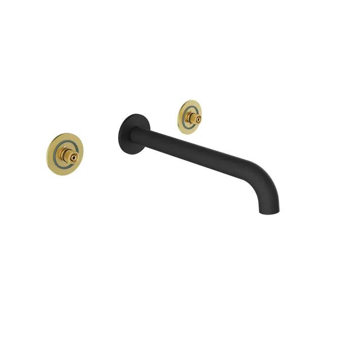 Baril Air Wall Mounted 8 inch C/C Lavatory Faucet - Drain Not Included (Without Handle) by Baril