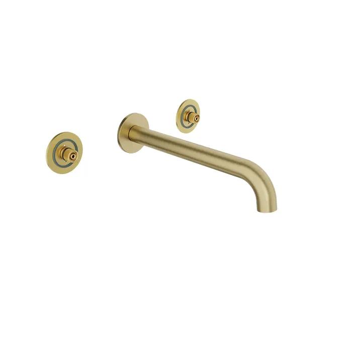 Baril Air Wall Mounted 8 inch C/C Lavatory Faucet - Drain Not Included (Without Handle) by Baril