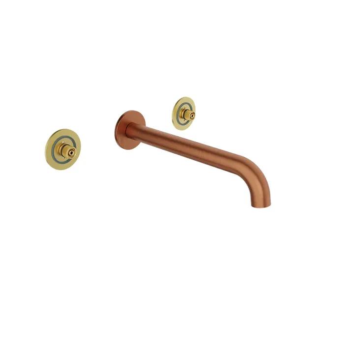 Baril Air Wall Mounted 8 inch C/C Lavatory Faucet - Drain Not Included (Without Handle) by Baril
