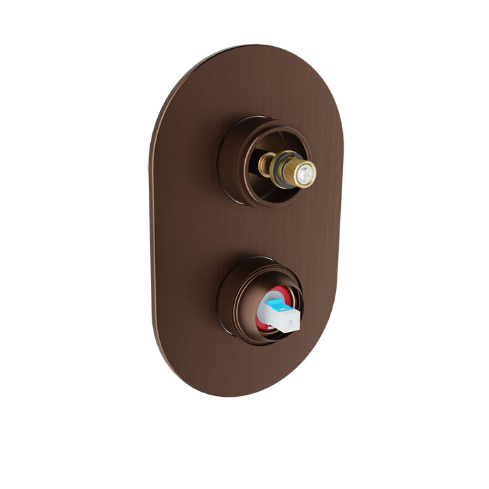 Baril Air Pressure Balanced Shower Control Valve with 2-Way Diverter without Handle - Non-Shared Port