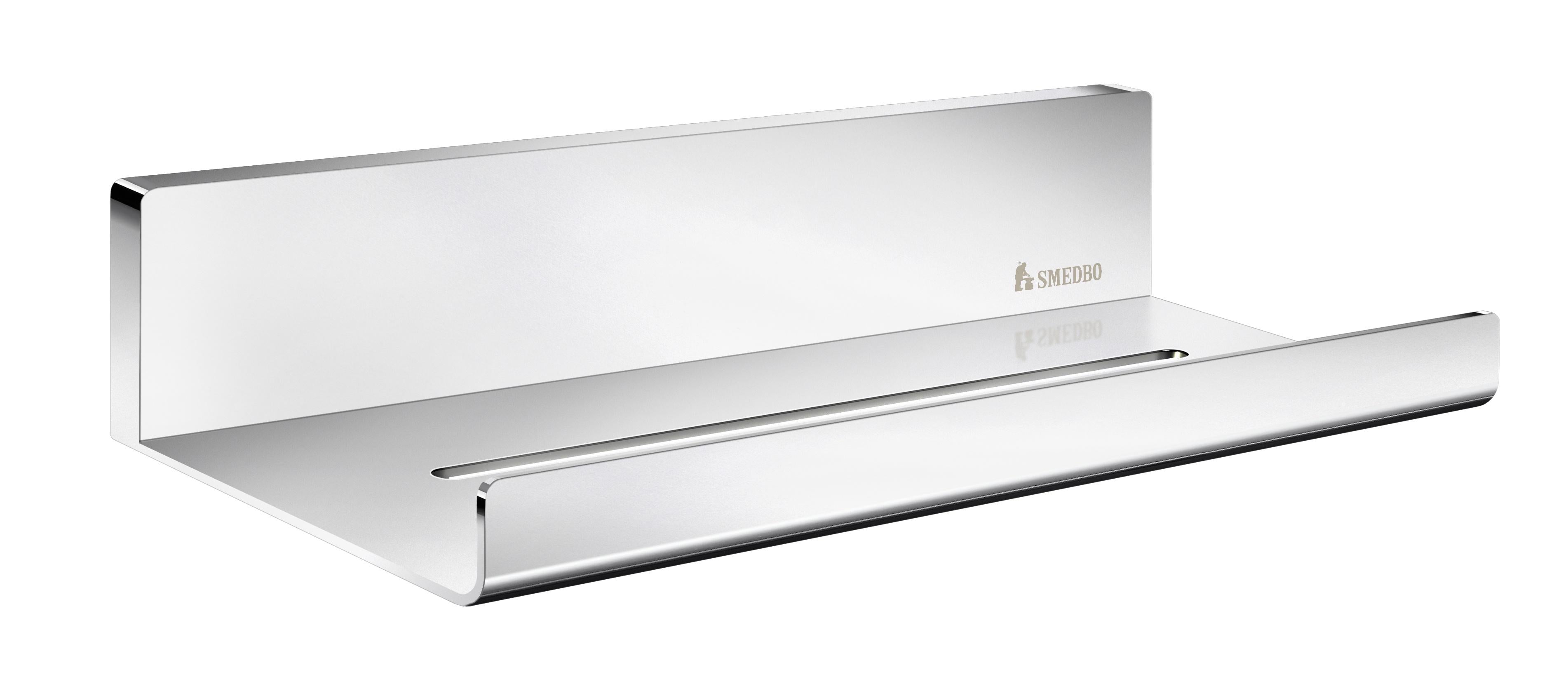 chromed stainless steel shower shelf