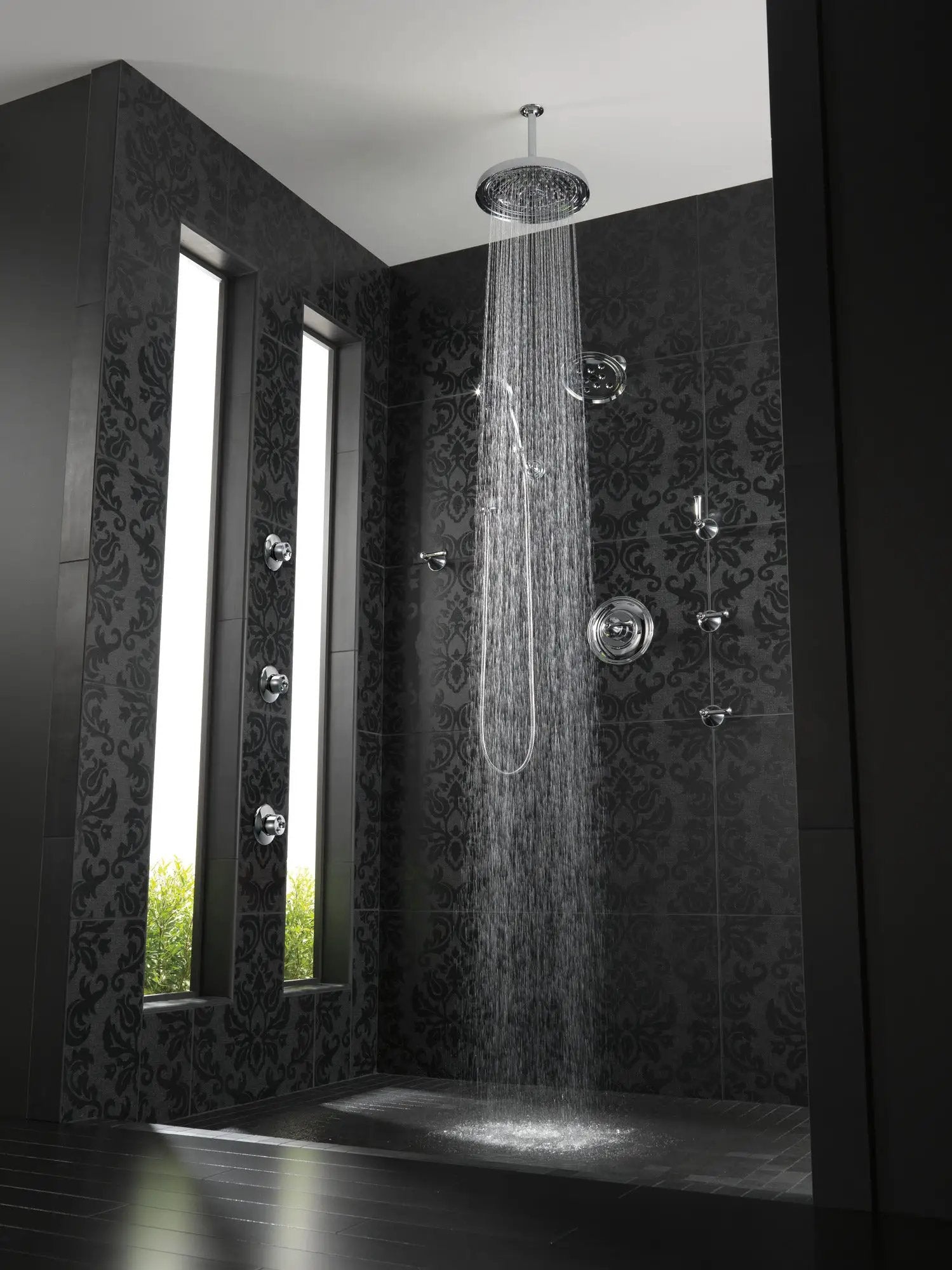 chrome showerhead