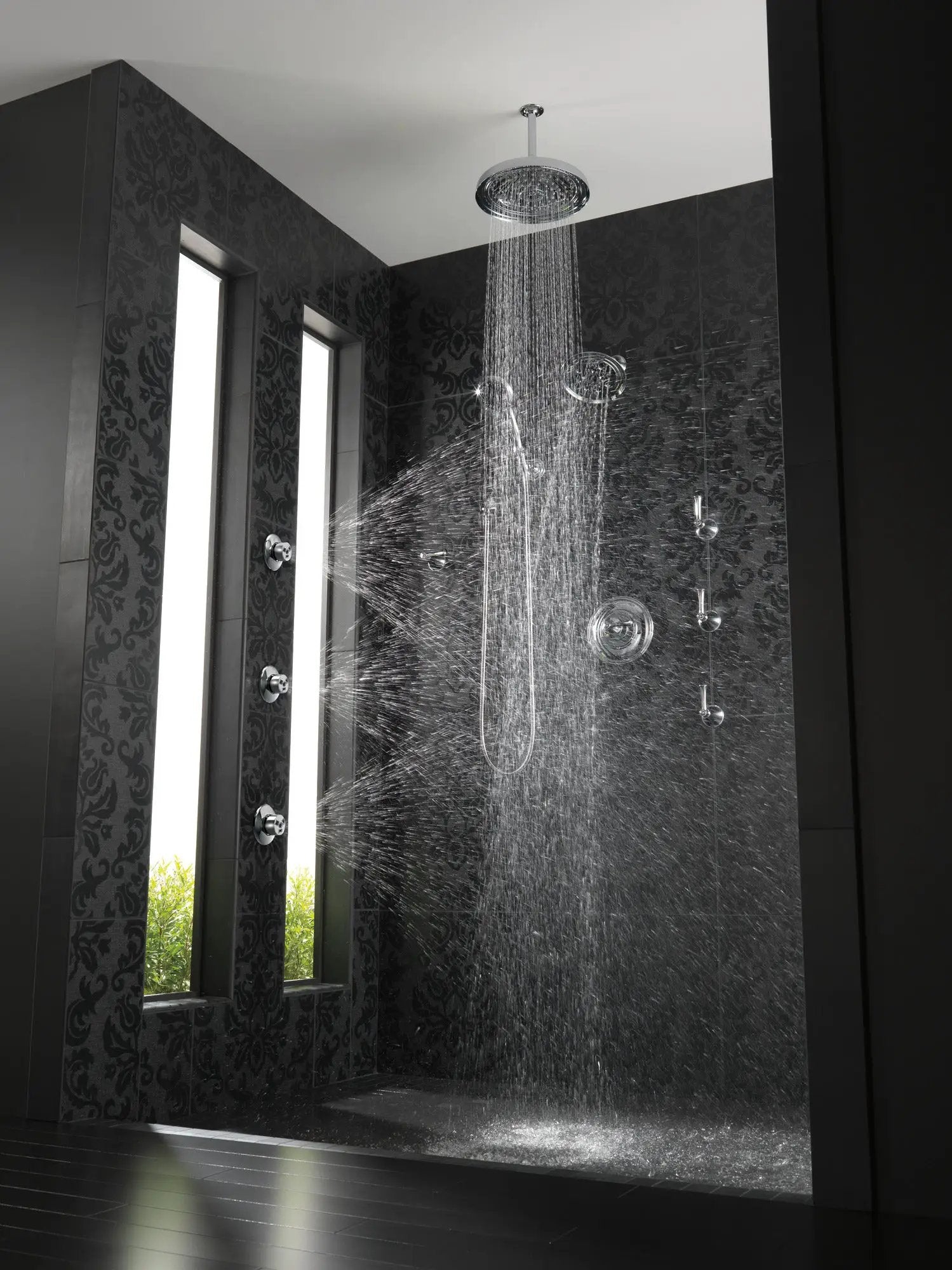 chrome showerhead