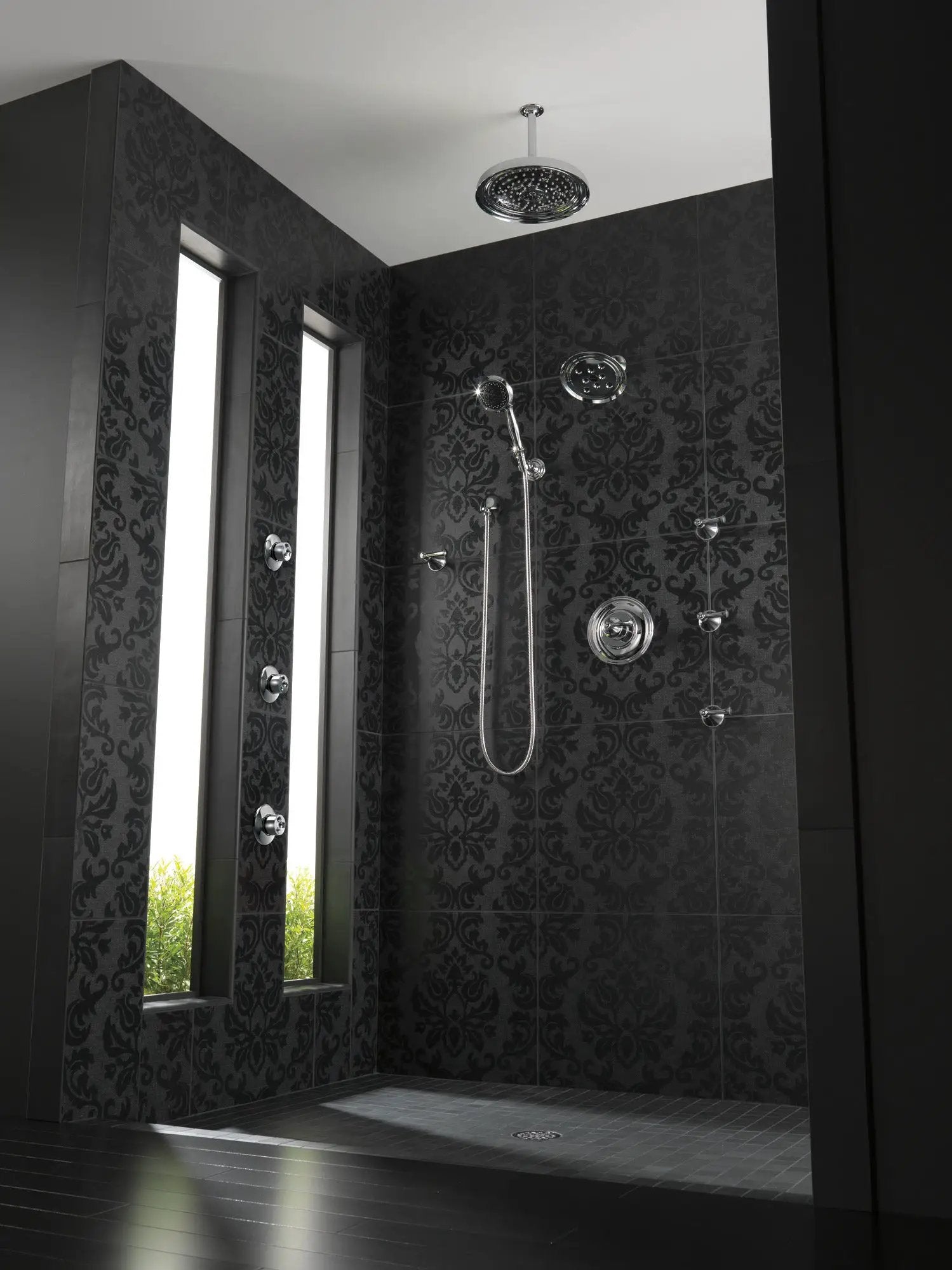 chrome showerhead
