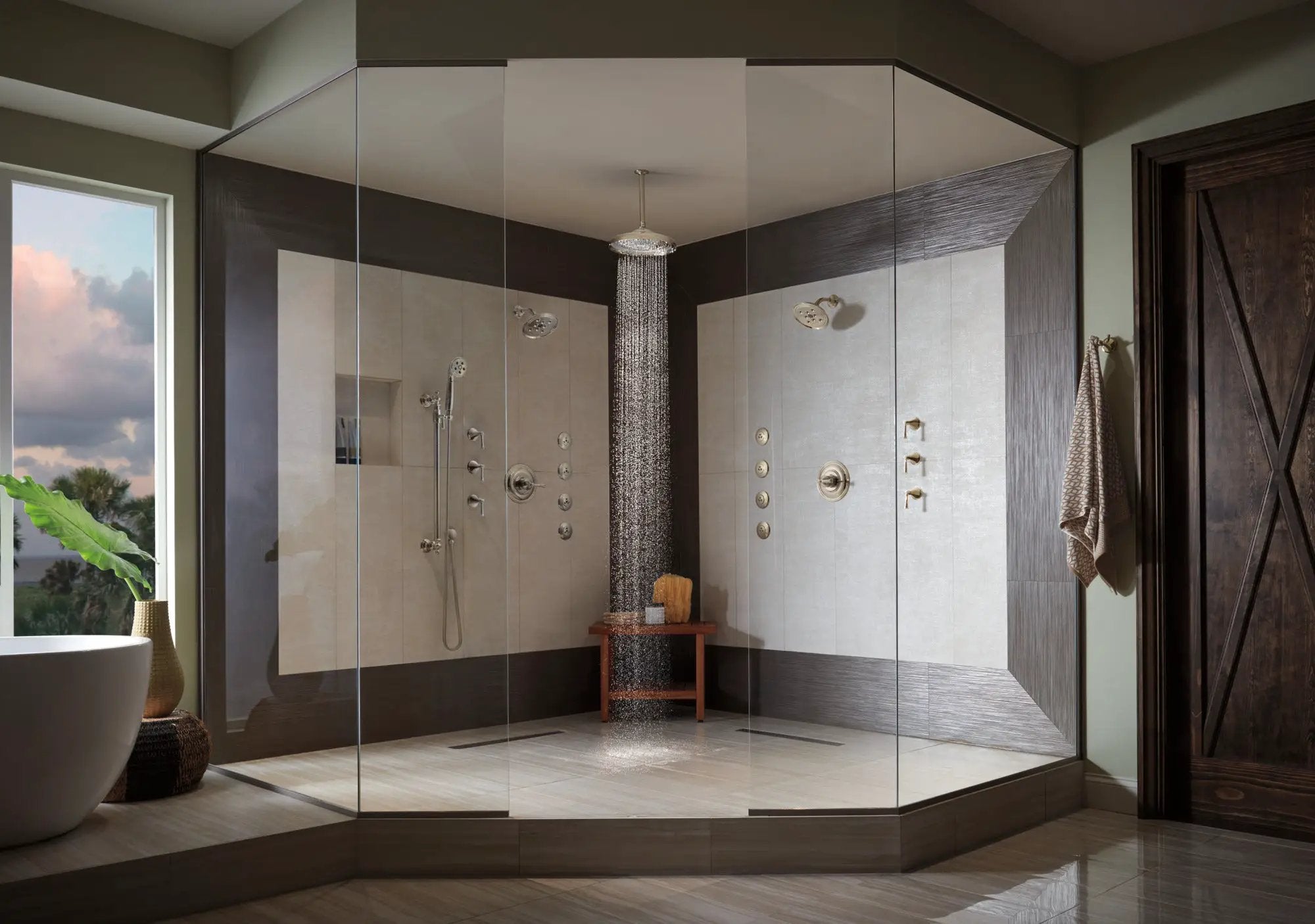 polished nickel showerhead