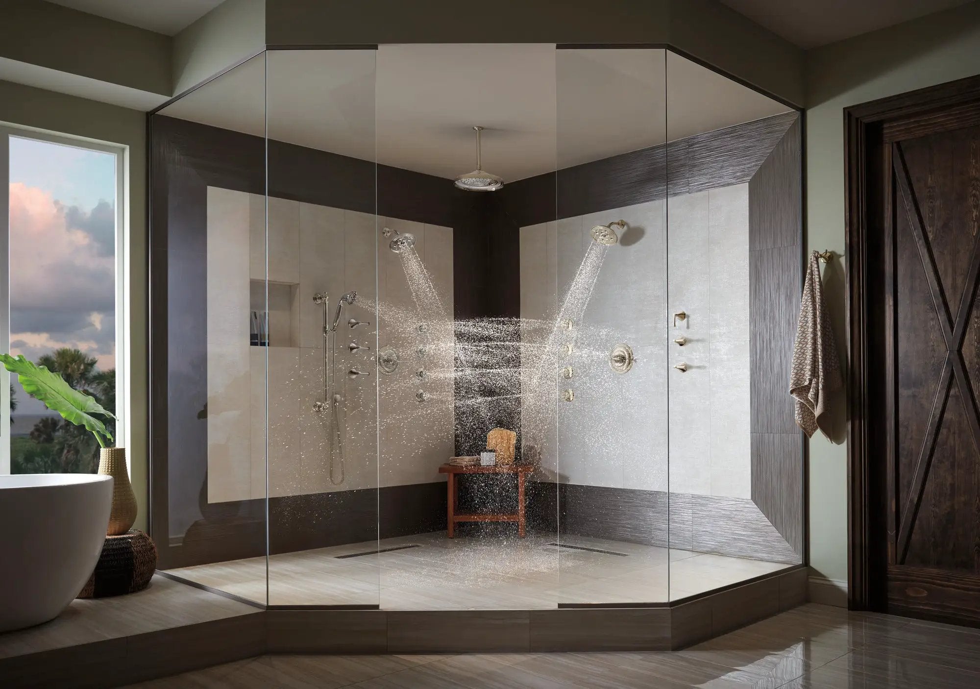 polished nickel showerhead