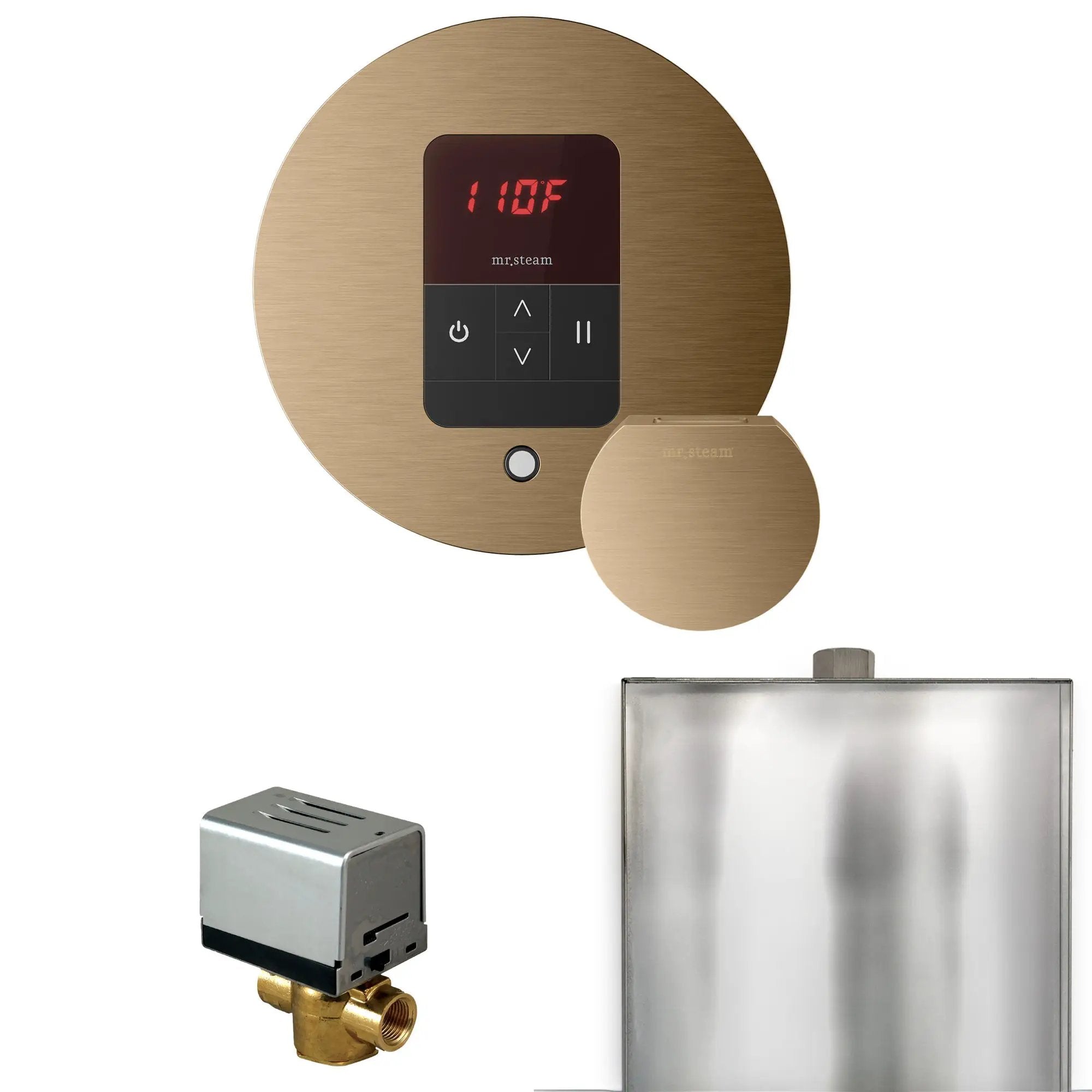 Mr Steam Basic Butler Steam Shower Control Package with Round iTempo Control and Steamhead by Mr Steam