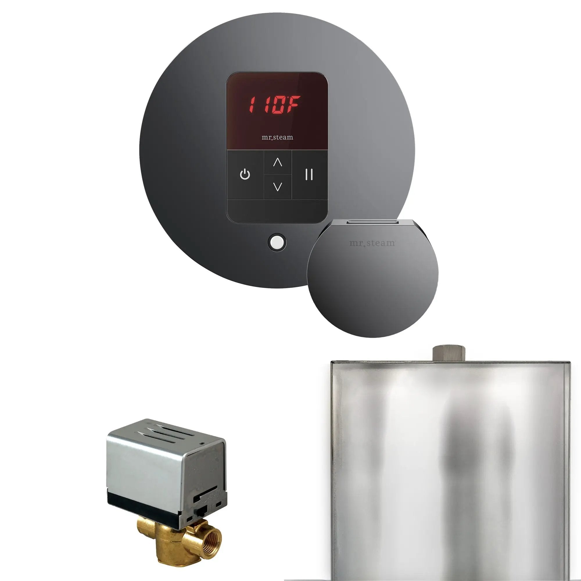 Mr Steam Basic Butler Steam Shower Control Package with Round iTempo Control and Steamhead by Mr Steam