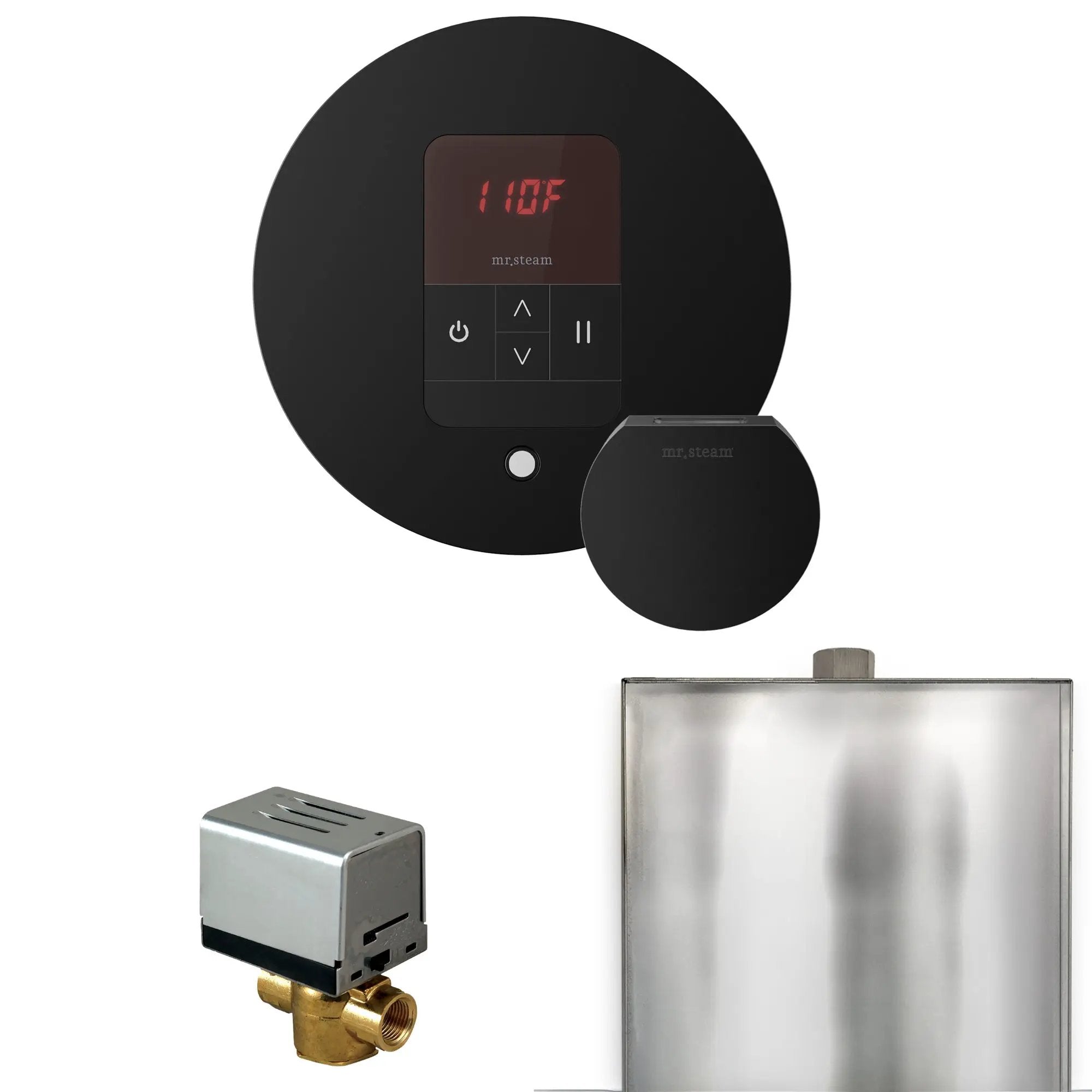 Mr Steam Basic Butler Steam Shower Control Package with Round iTempo Control and Steamhead by Mr Steam