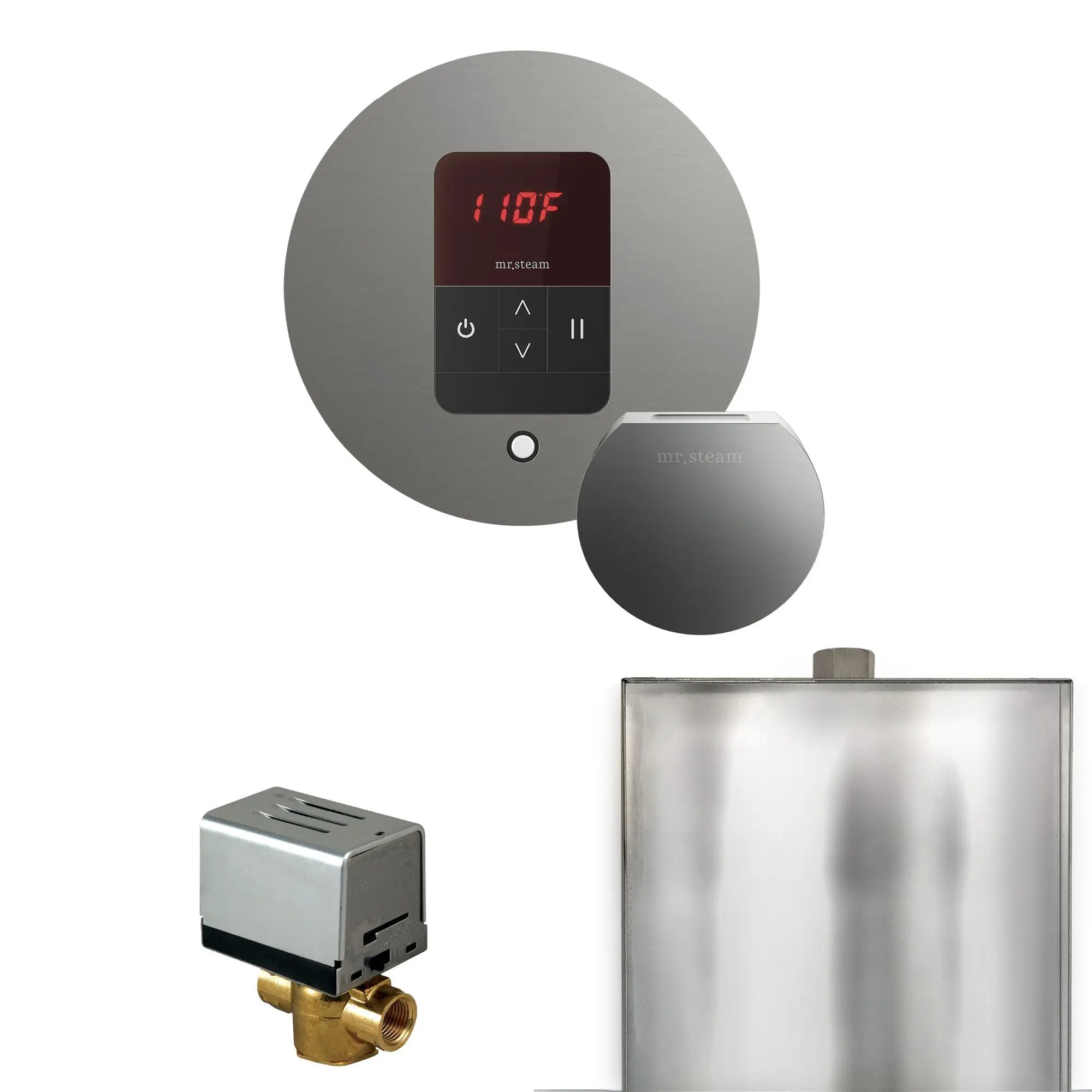 Mr Steam Basic Butler Steam Shower Control Package with Round iTempo Control and Steamhead by Mr Steam