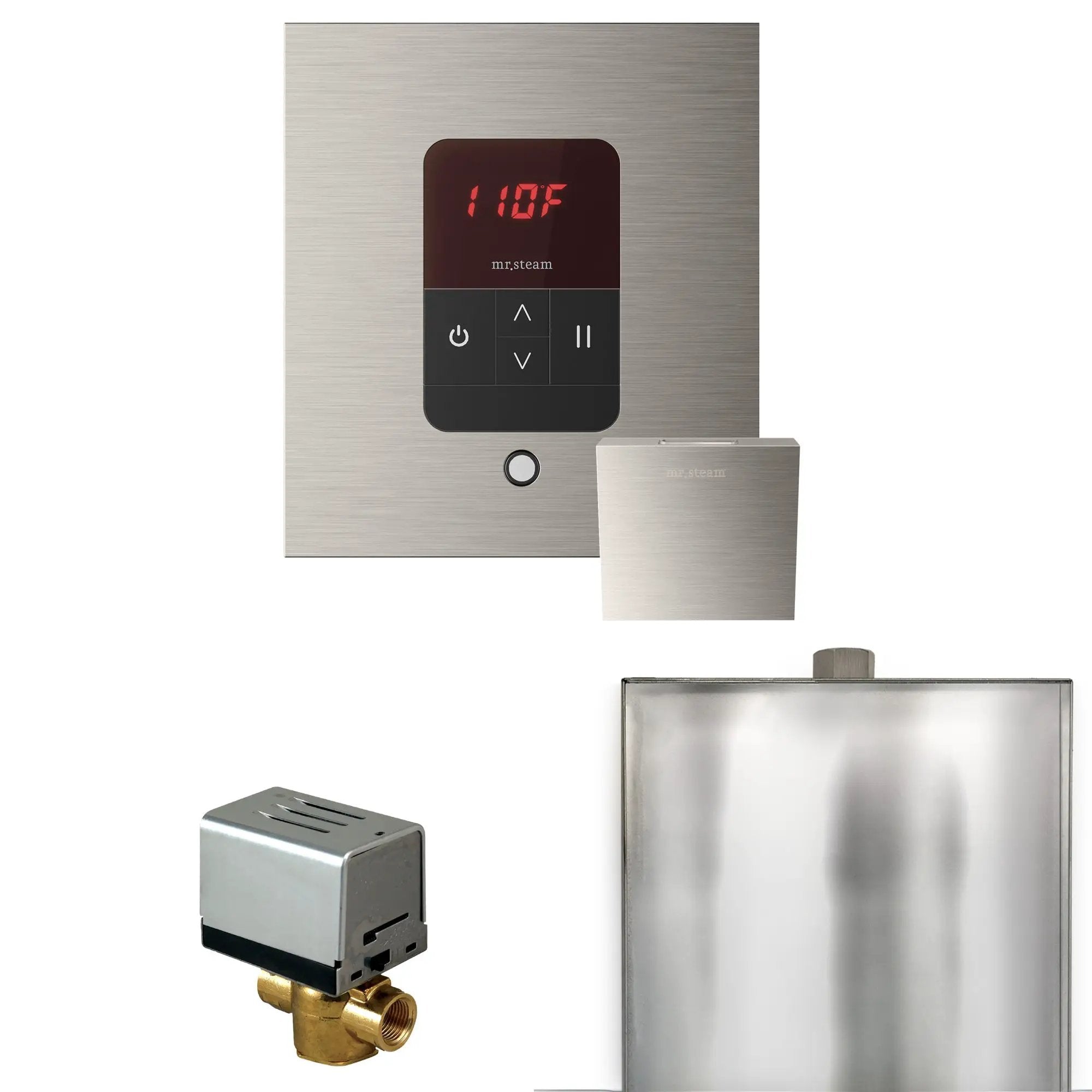 Mr Steam Basic Butler Steam Shower Control Package with Square iTempo Control and Steamhead by Mr Steam