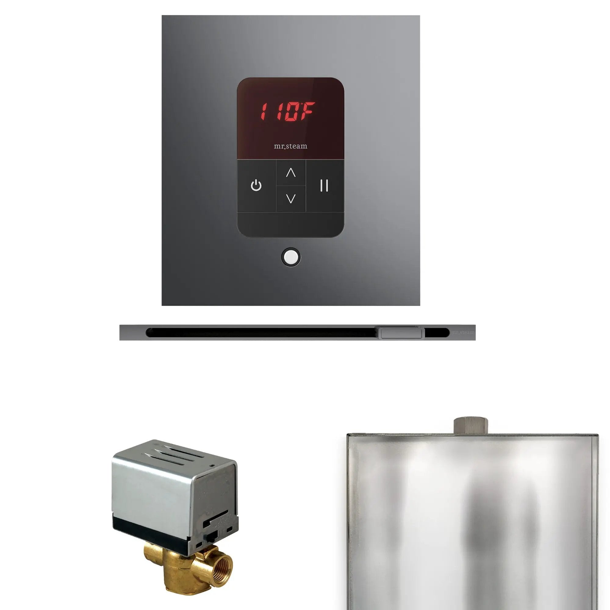 Mr Steam Basic Butler Steam Shower Control Package with Square iTempo Control and Linear Steamhead by Mr Steam