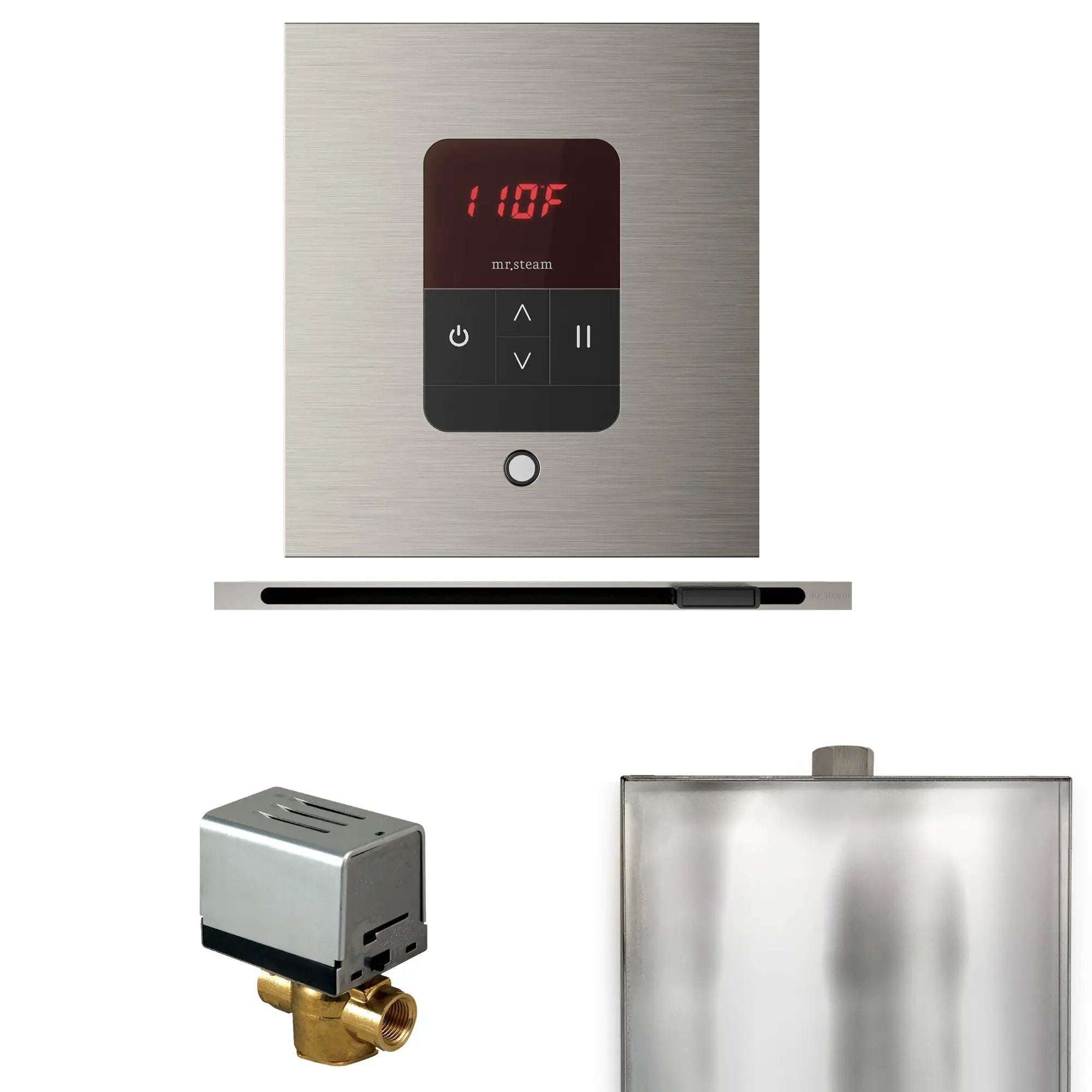 Mr Steam Basic Butler Steam Shower Control Package with Square iTempo Control and Linear Steamhead by Mr Steam