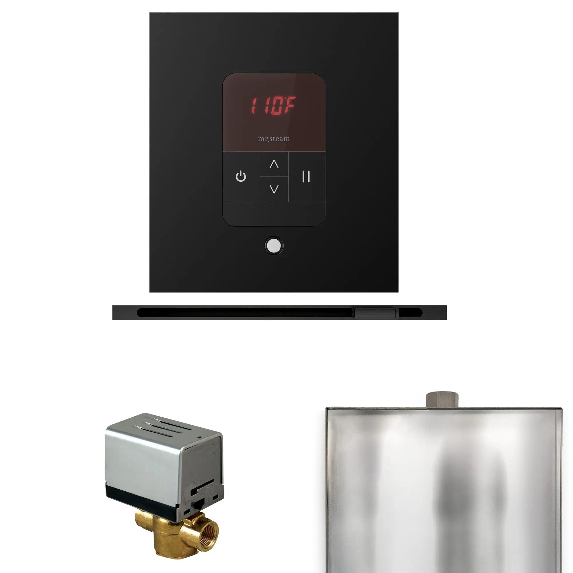 Mr Steam Basic Butler Steam Shower Control Package with Square iTempo Control and Linear Steamhead by Mr Steam