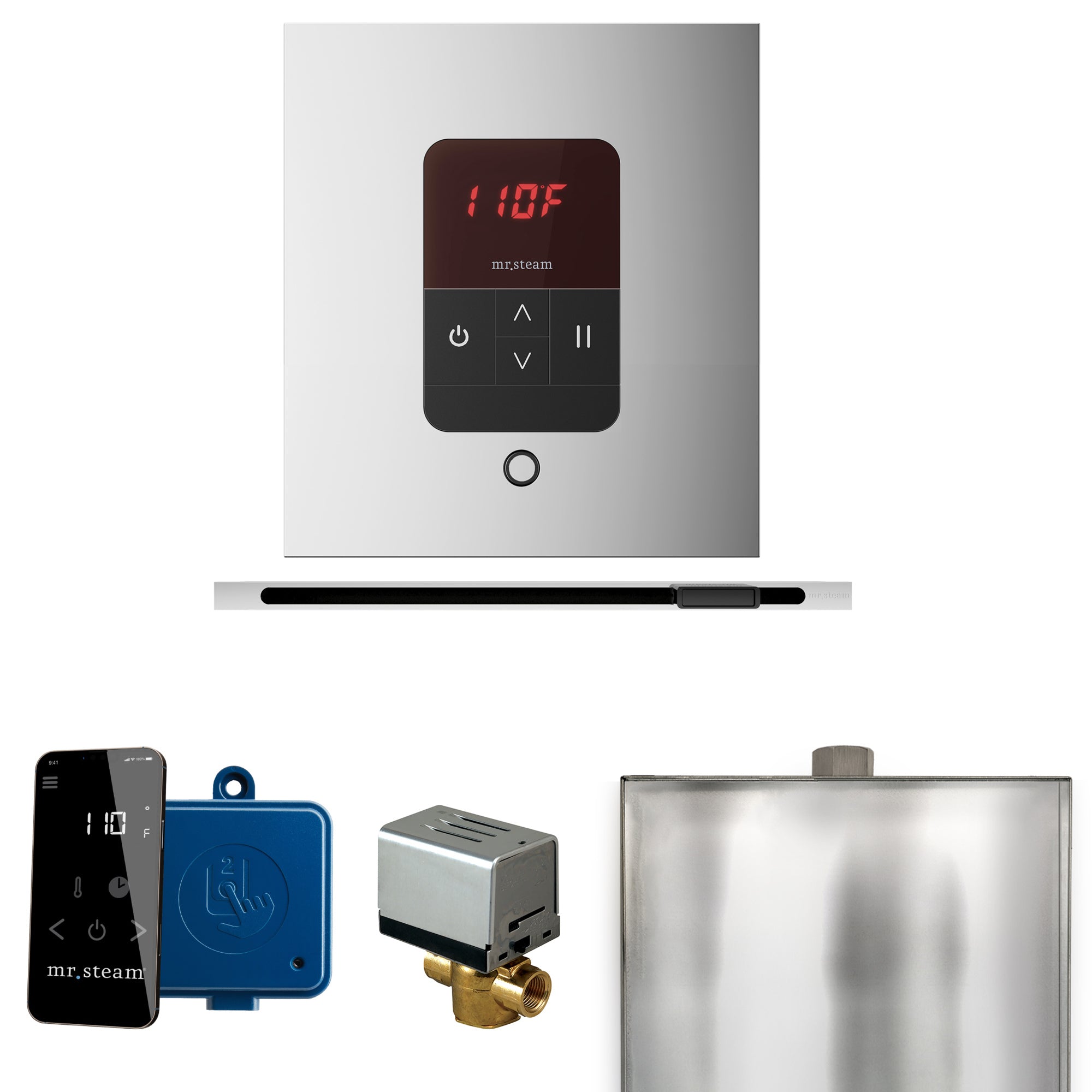 polished chrome control package