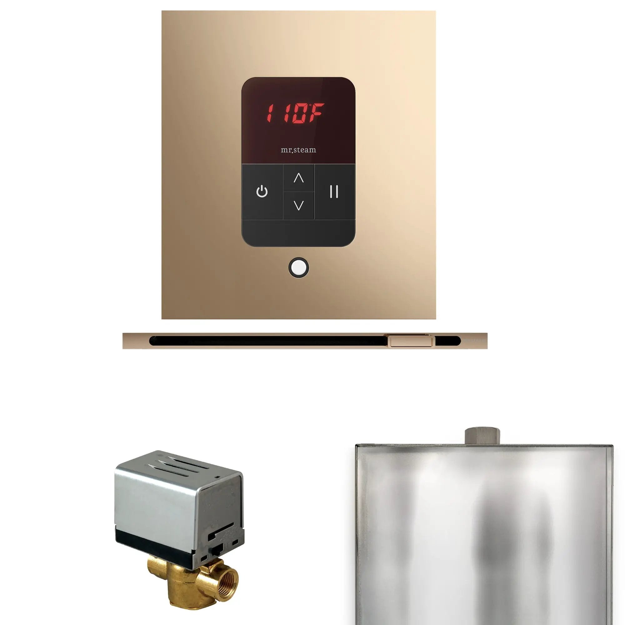 Mr Steam Basic Butler Steam Shower Control Package with Square iTempo Control and Linear Steamhead by Mr Steam