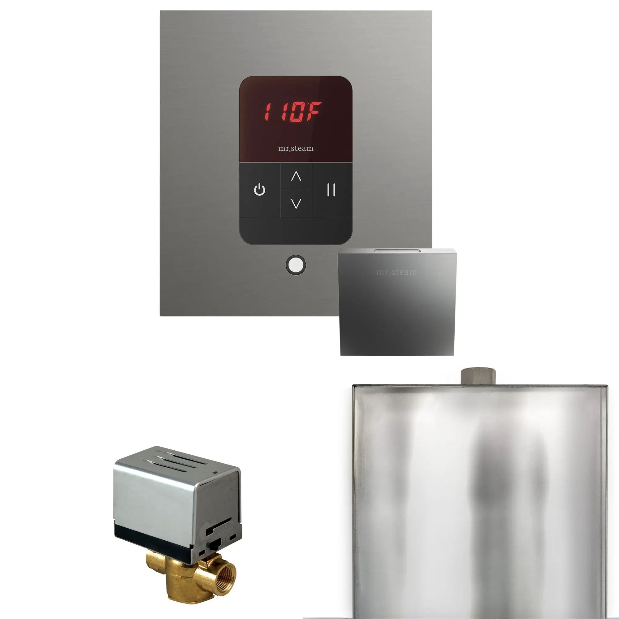 Mr Steam Basic Butler Steam Shower Control Package with Square iTempo Control and Steamhead by Mr Steam