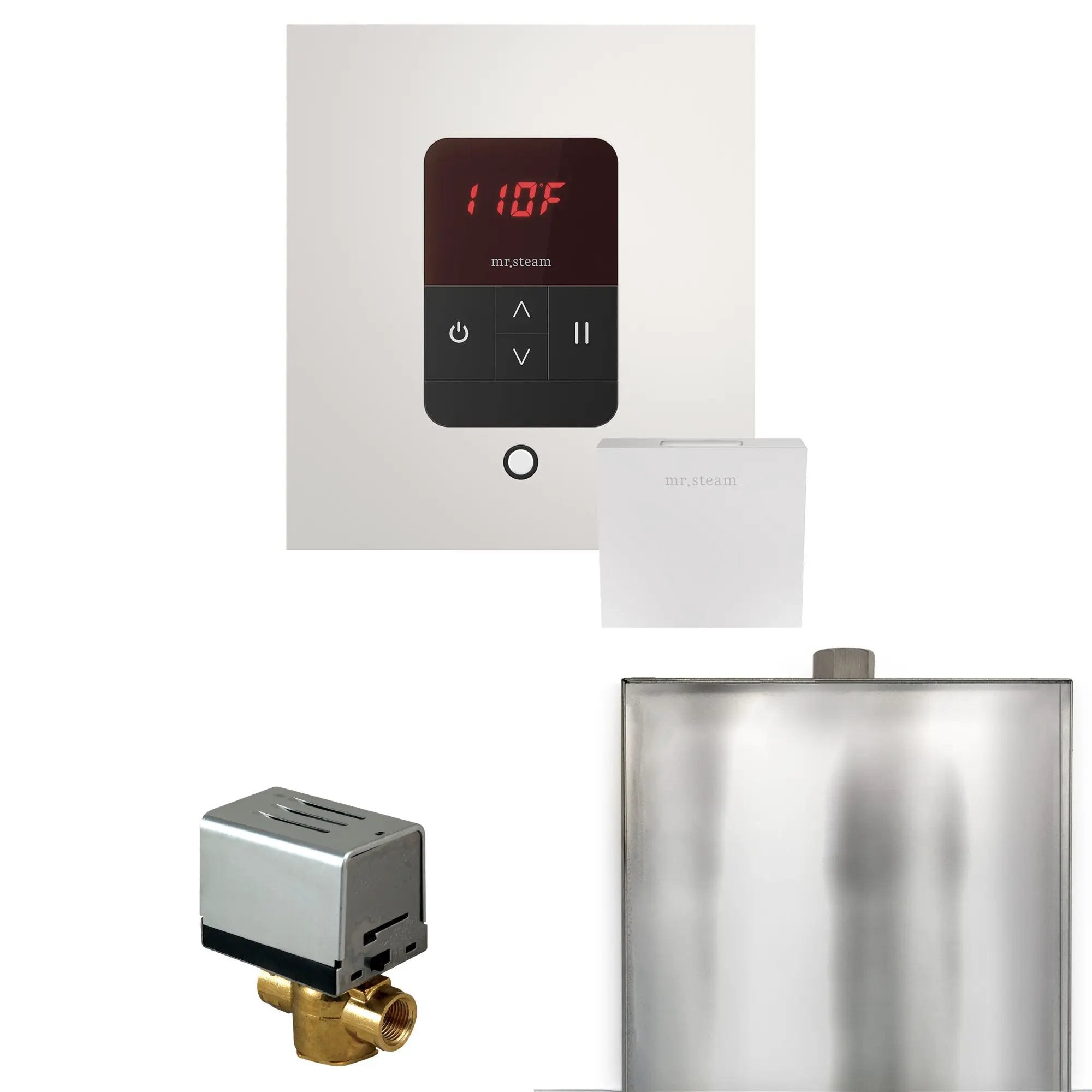 Mr Steam Basic Butler Steam Shower Control Package with Square iTempo Control and Steamhead by Mr Steam