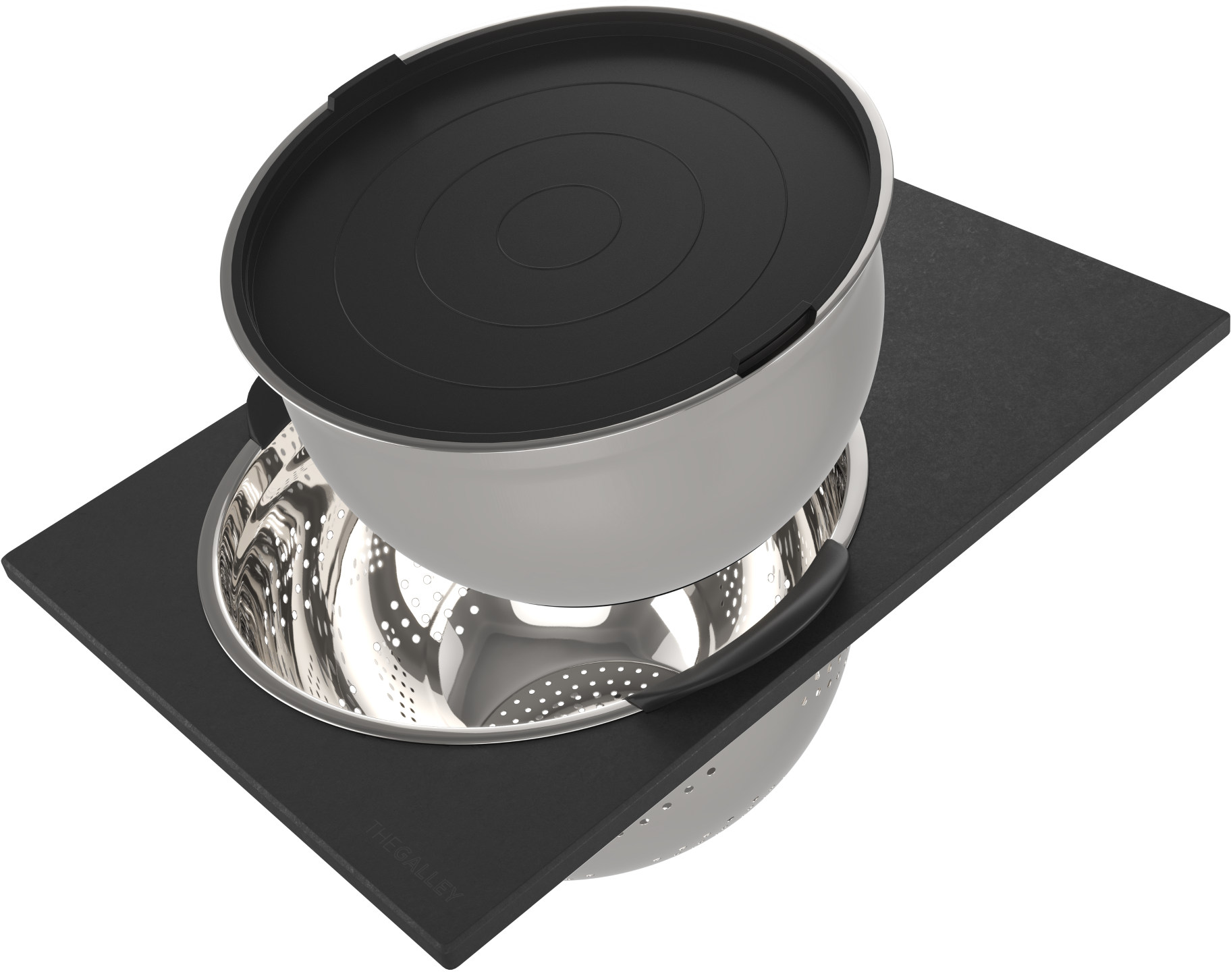 The Galley Mixing Bowl 11", Colander 11" and Lower Tier Platform Set by The Galley