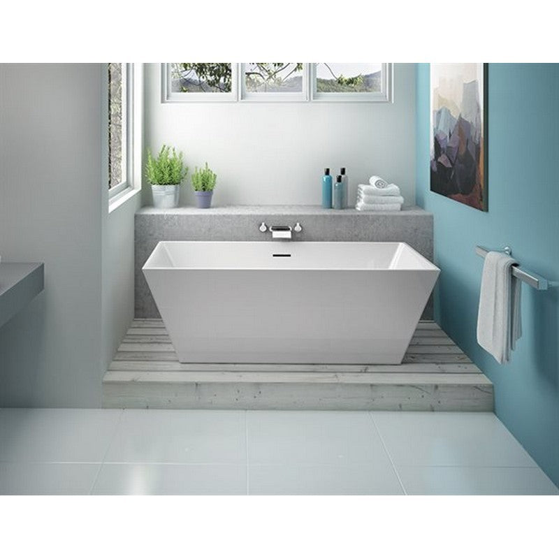 Fleurco Aria Stone 56" x 31" x 23" Calando Petite Freestanding Bathtub - White