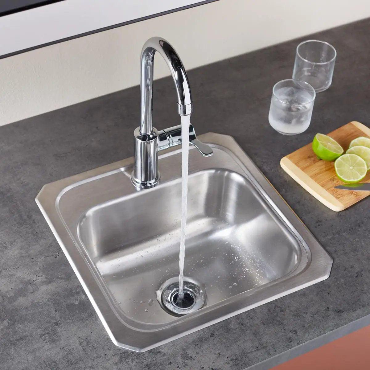 polished stainless steel drain deep strainer basket