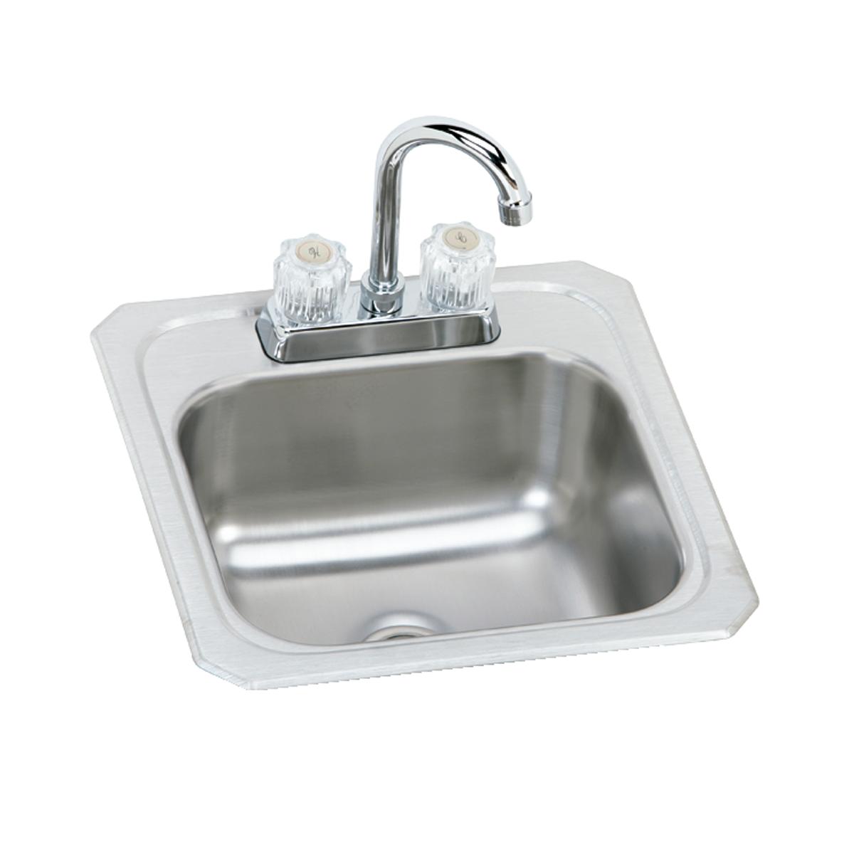 brushed satin drop-in bar sink