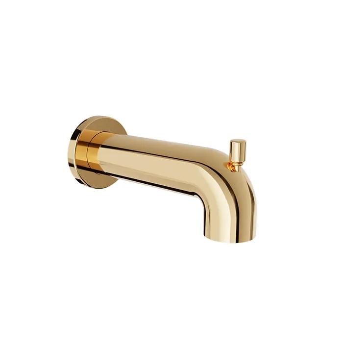 Baril Shower Components 7 inch Round Tub Spout with Diverter by Baril