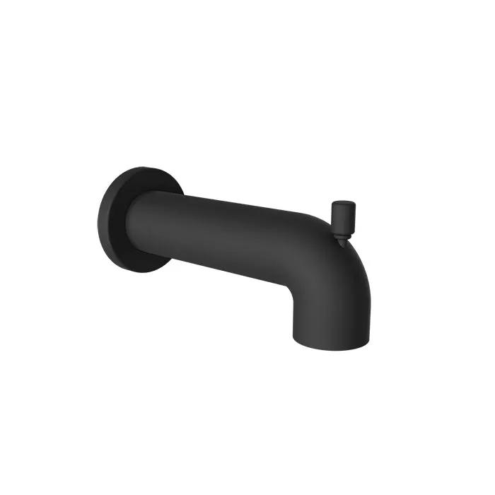 Baril Shower Components 7 inch Round Tub Spout with Diverter by Baril