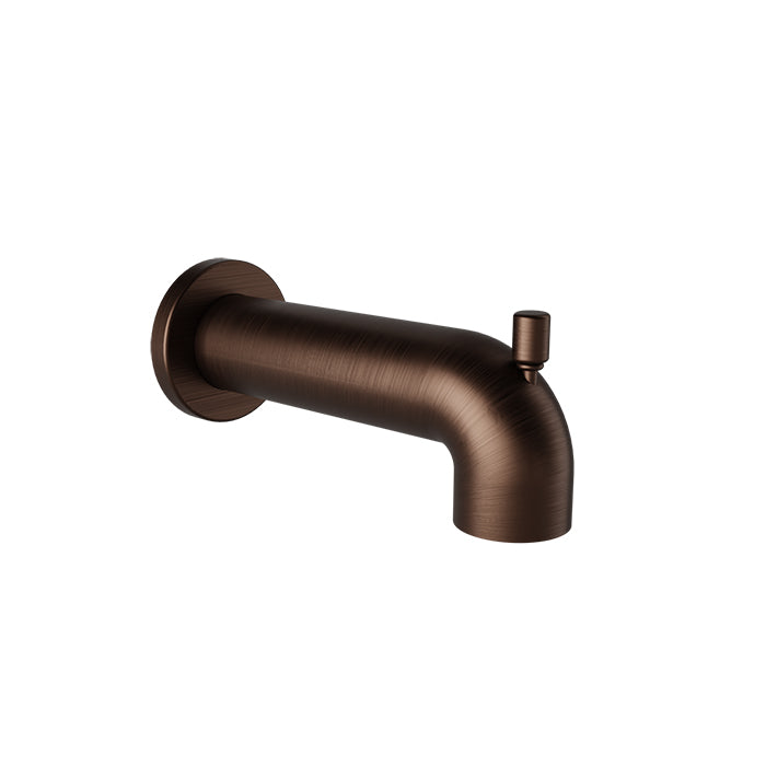 Baril Shower Components 7 inch Round Tub Spout with Diverter