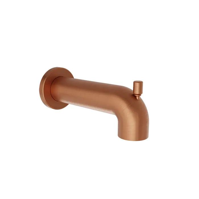 Baril Shower Components 7 inch Round Tub Spout with Diverter by Baril