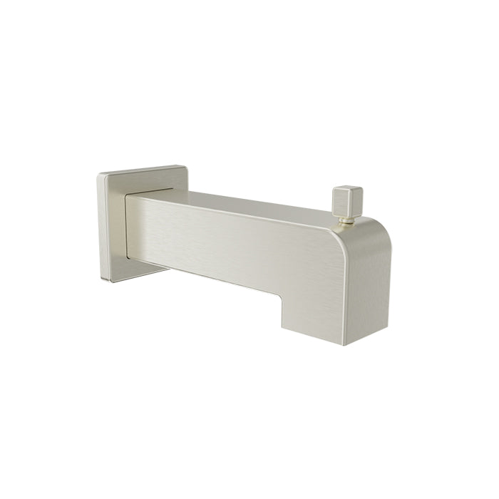 Baril Shower Components Square 7 inch Tub Spout with Diverter