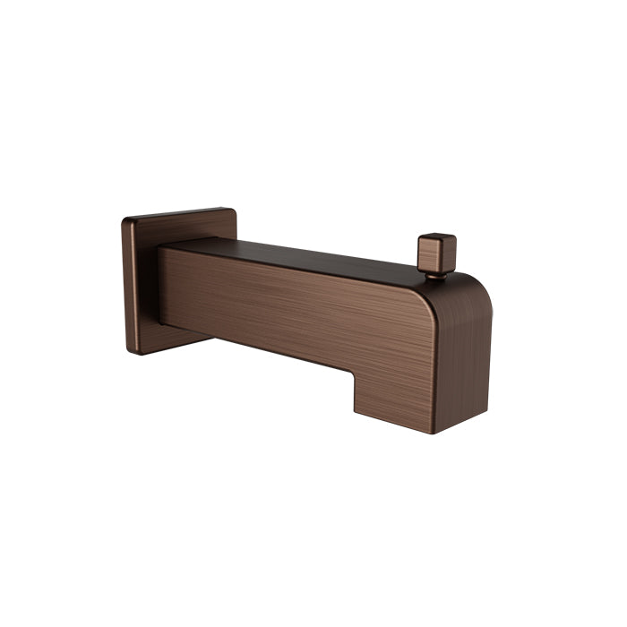 Baril Shower Components Square 7 inch Tub Spout with Diverter