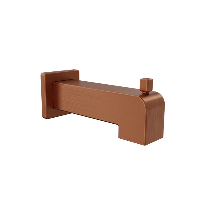 Baril Shower Components Square 7 inch Tub Spout with Diverter