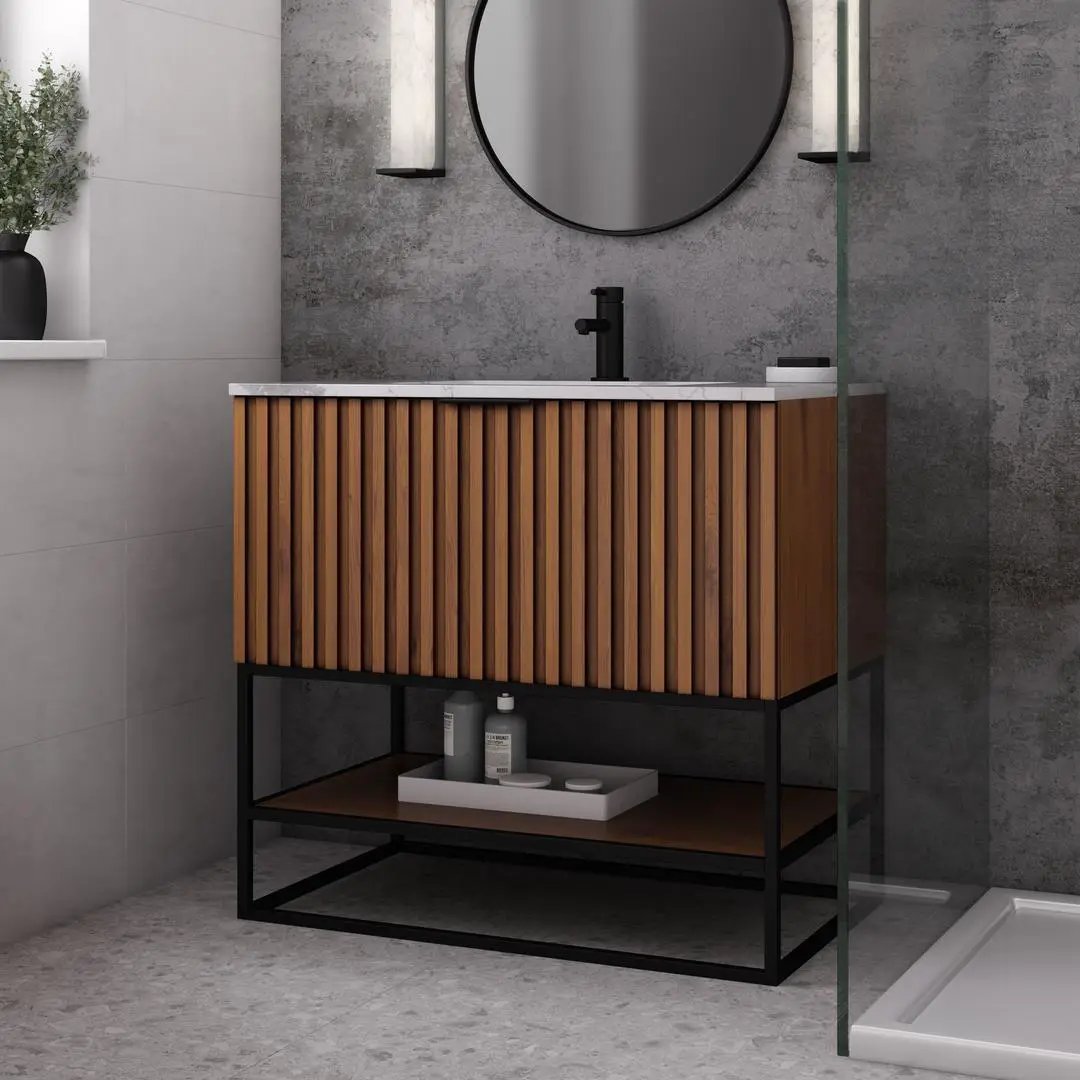 carrara marble vanity