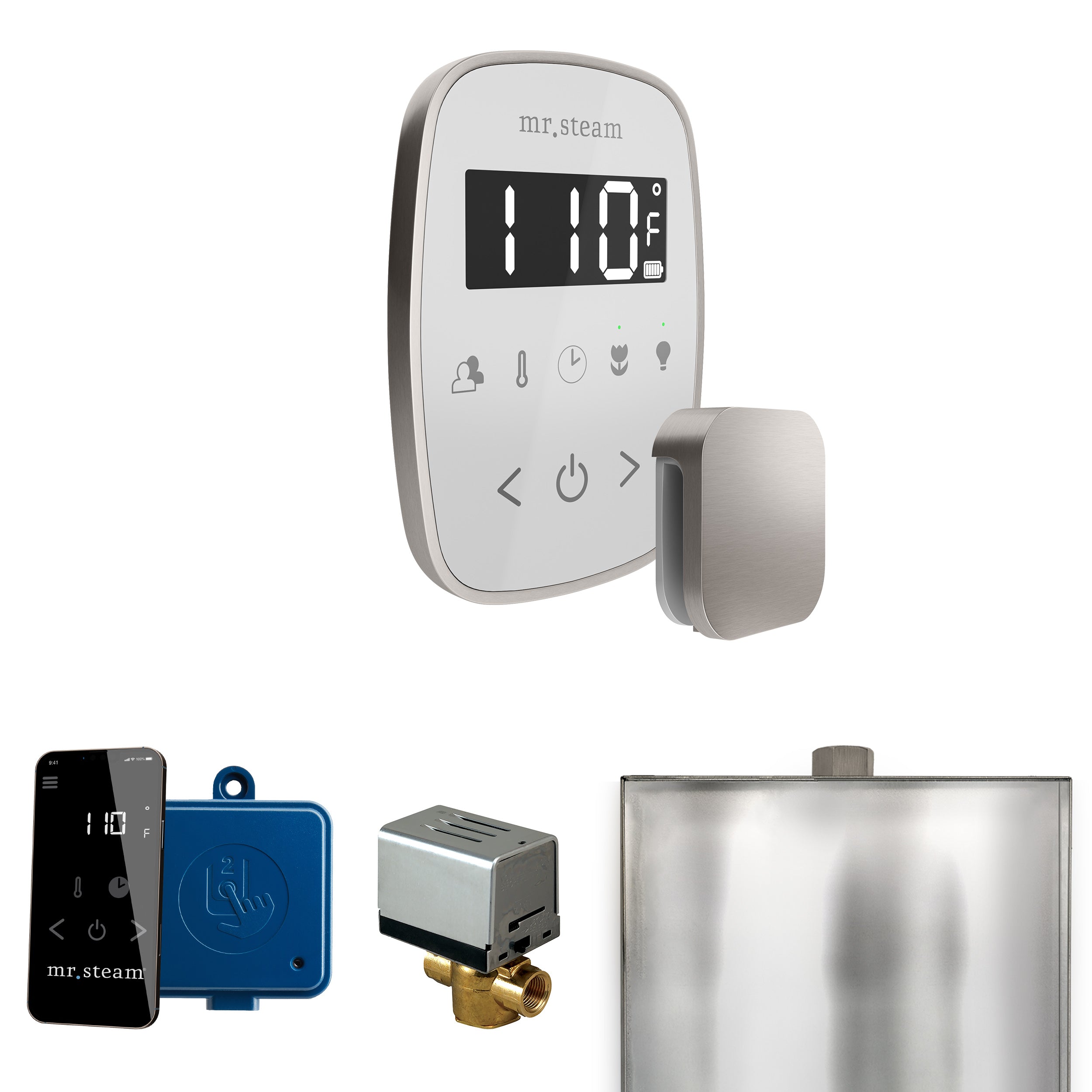 Mr Steam ButlerFlex Steam Shower Control Package with TempoFlex Control and Steamhead