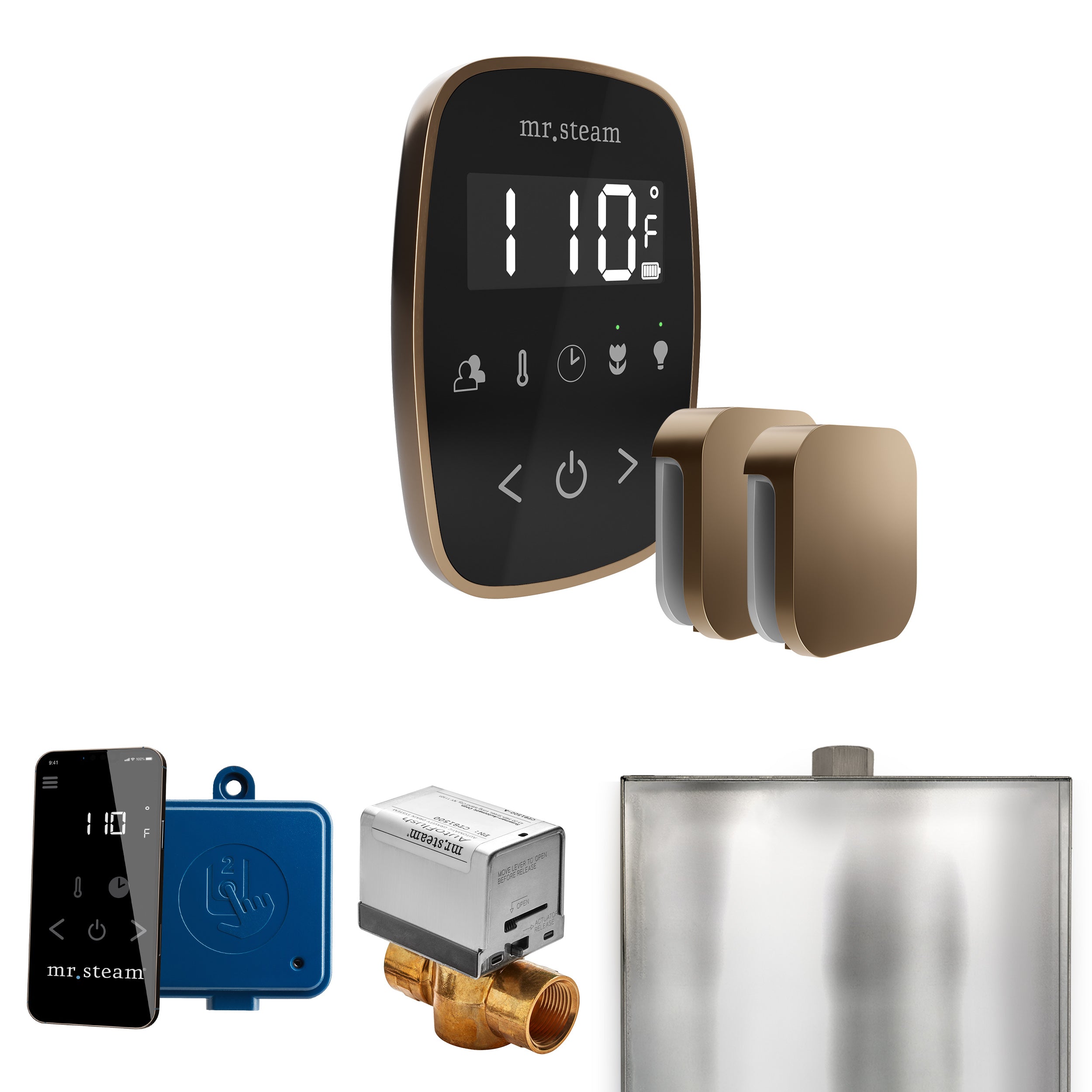 Mr Steam ButlerFlex Max Steam Shower Control Package with TempoFlex Control and Steamhead