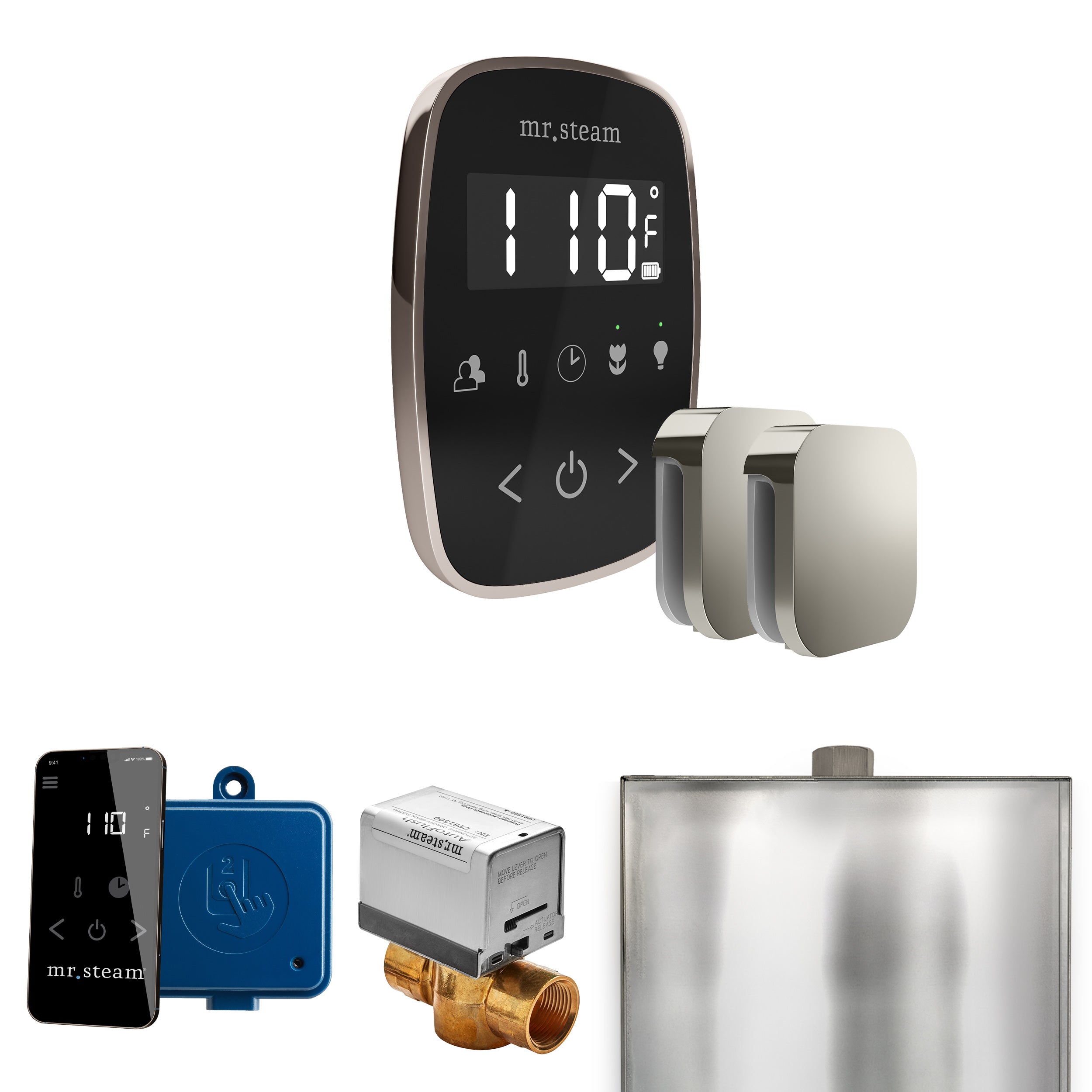 Mr Steam ButlerFlex Max Steam Shower Control Package with TempoFlex Control and Steamhead