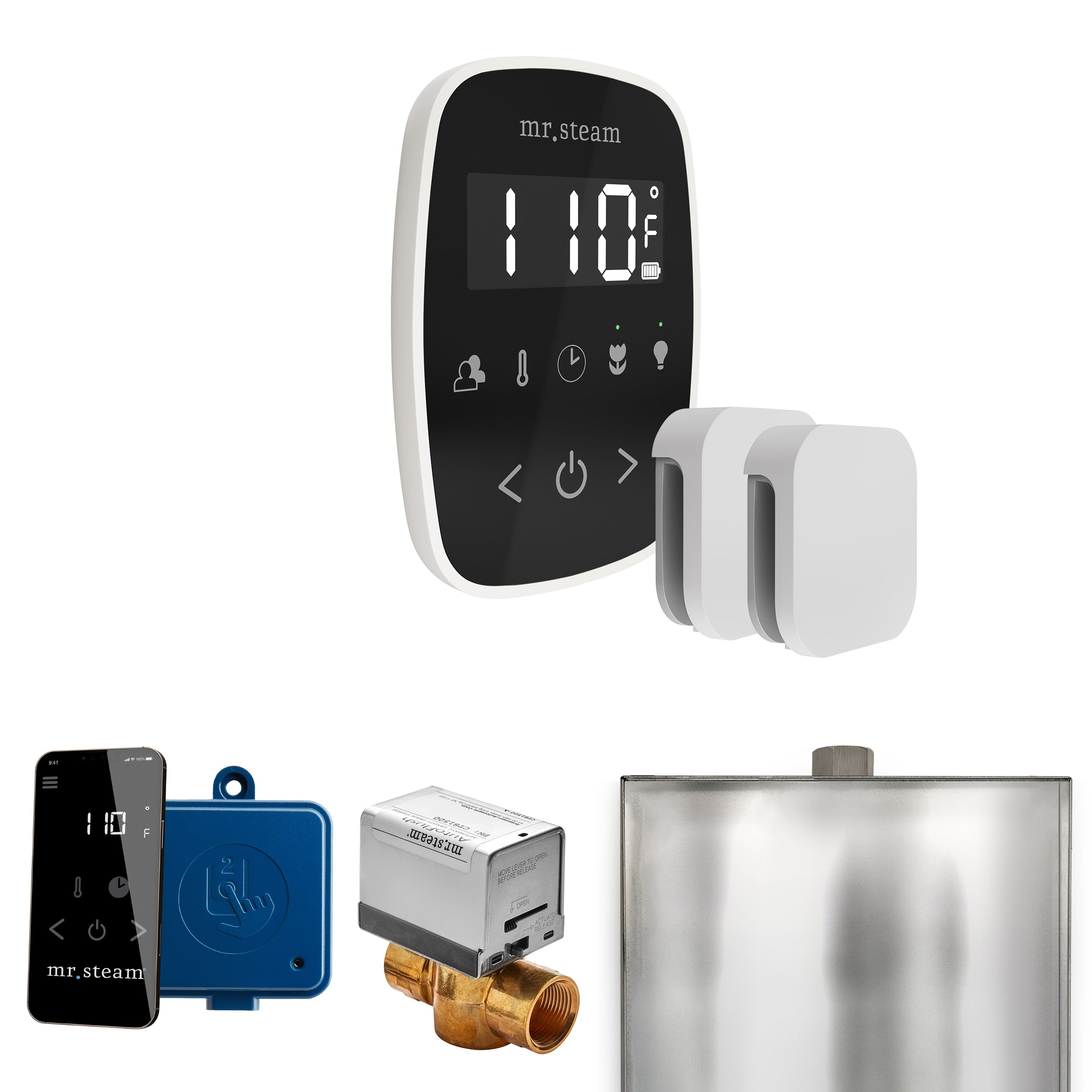 Mr Steam ButlerFlex Max Steam Shower Control Package with TempoFlex Control and Steamhead