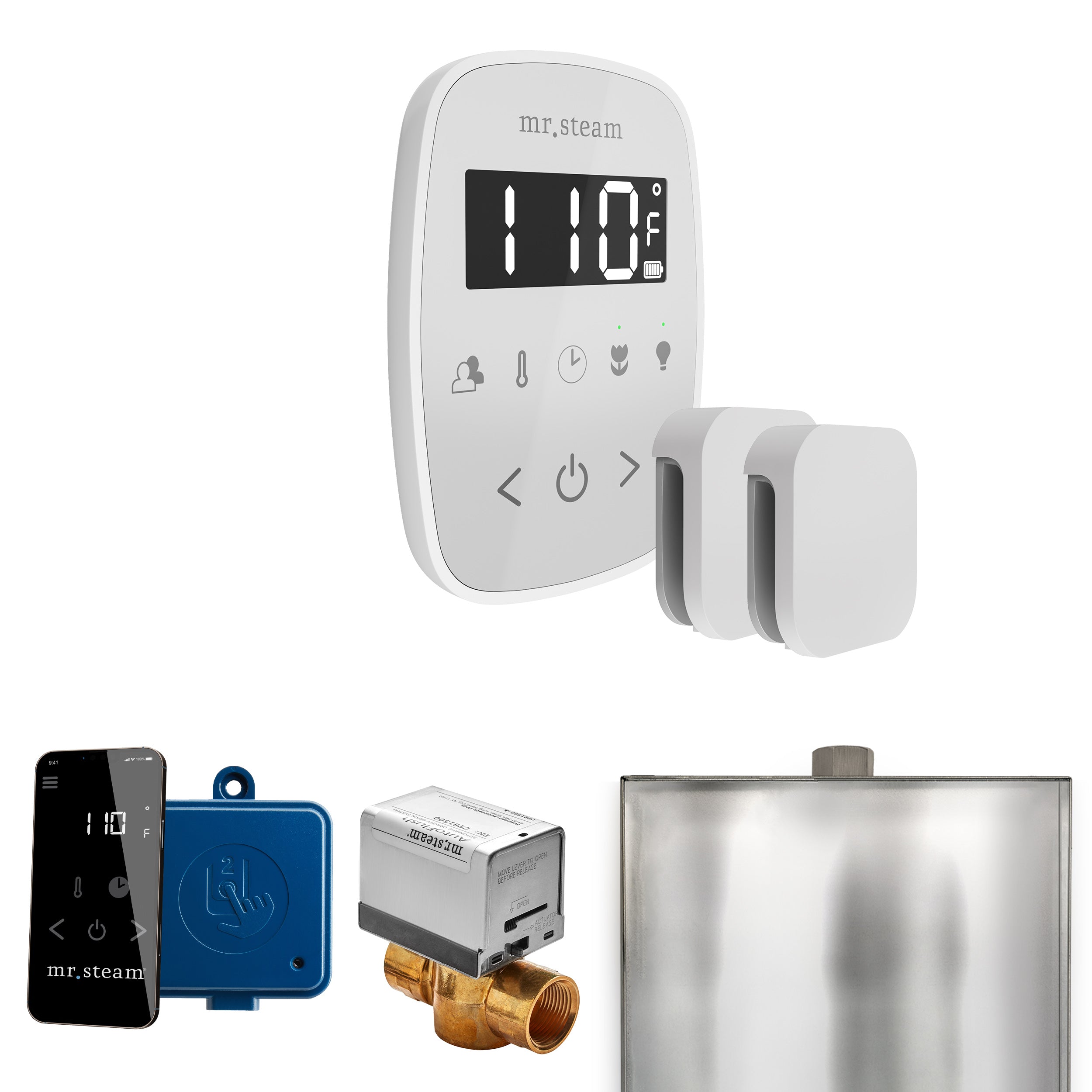 Mr Steam ButlerFlex Max Steam Shower Control Package with TempoFlex Control and Steamhead