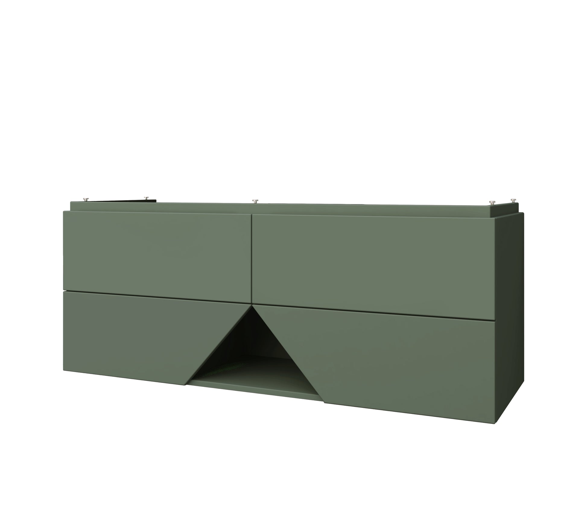 green matte vanity
