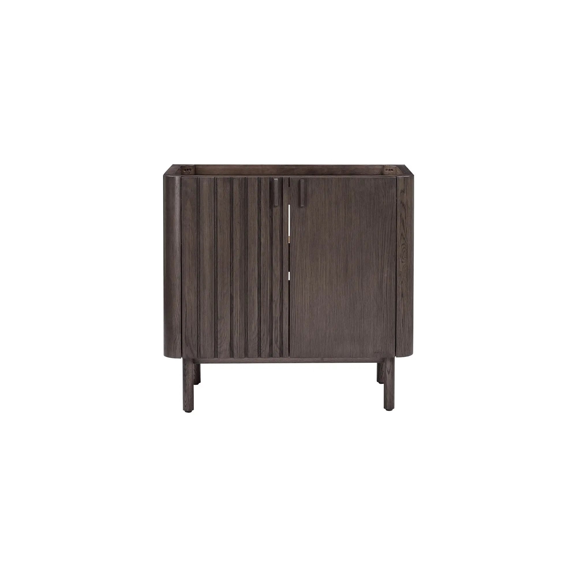 brown oak vanity base