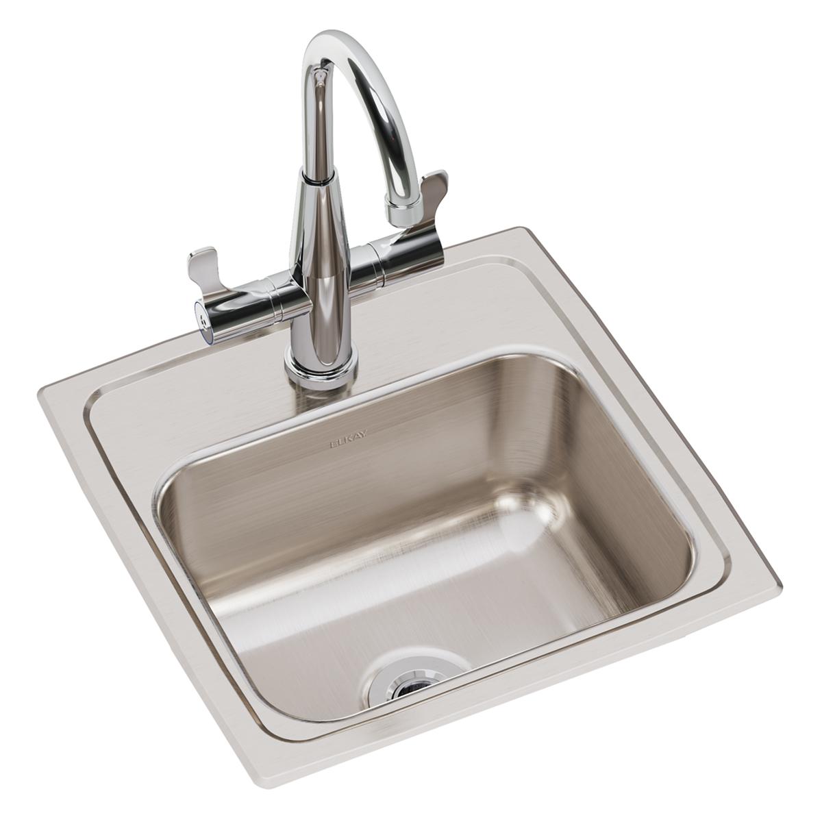 lustrous satin drop-in bar sink