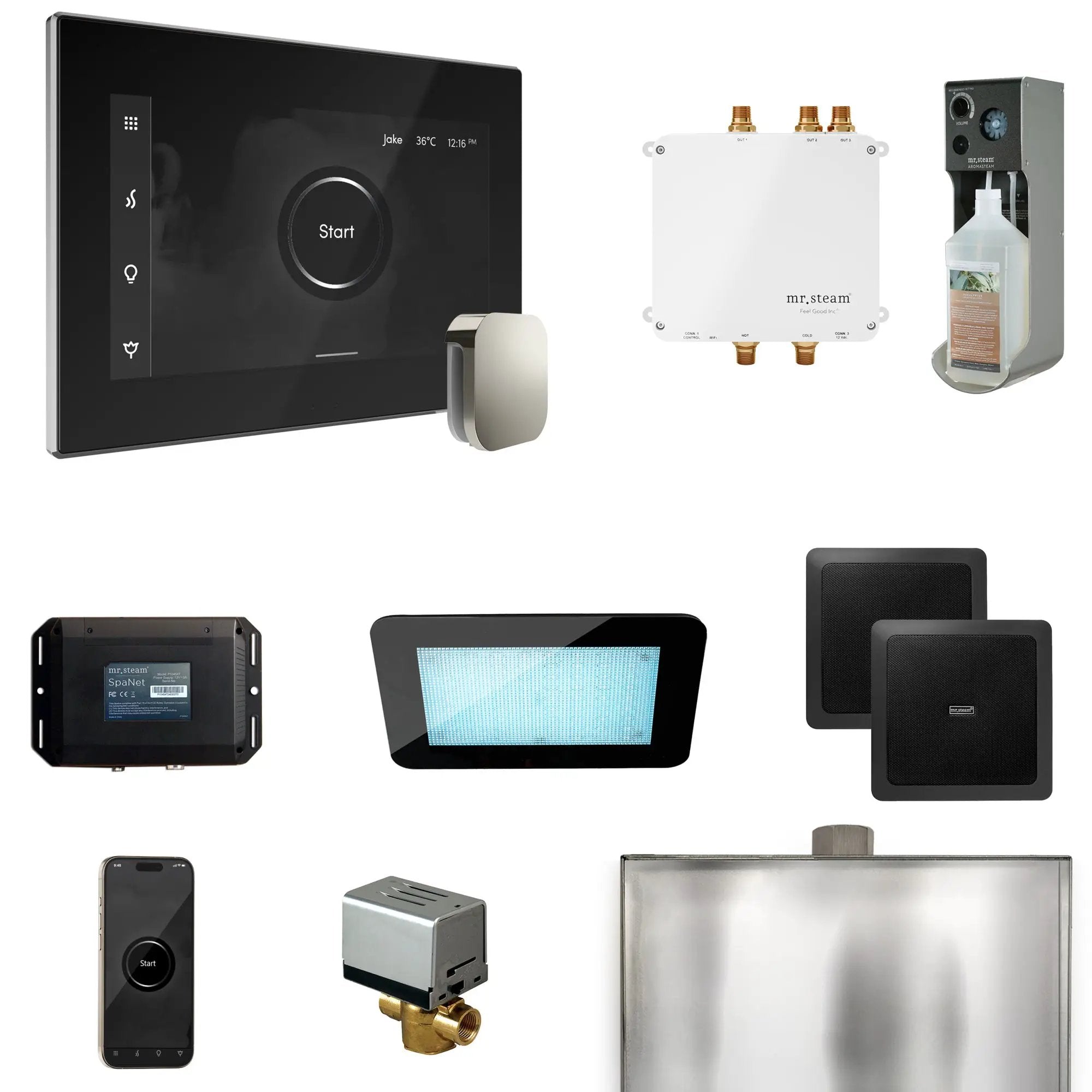 black - polished chrome control package