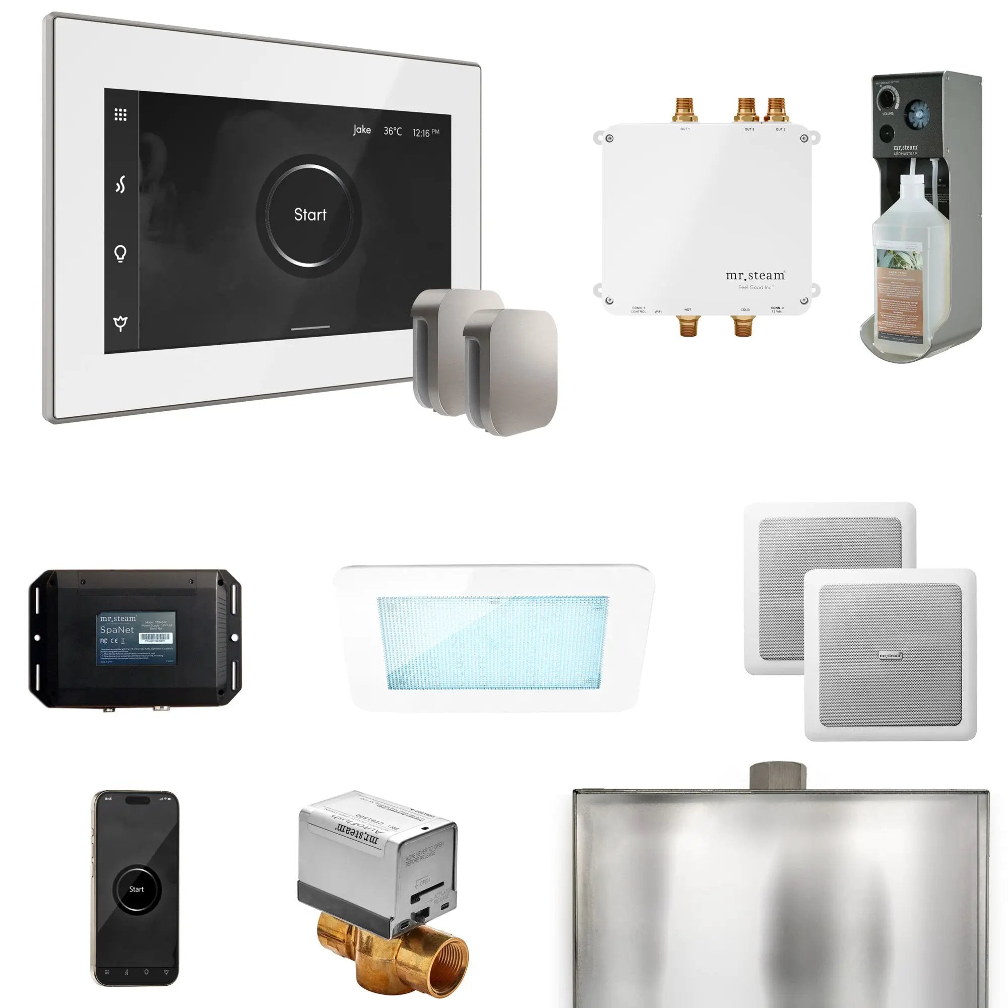 Mr Steam Bliss Max Steam Shower Control Package with iSteamX Control and Steamhead by Mr Steam
