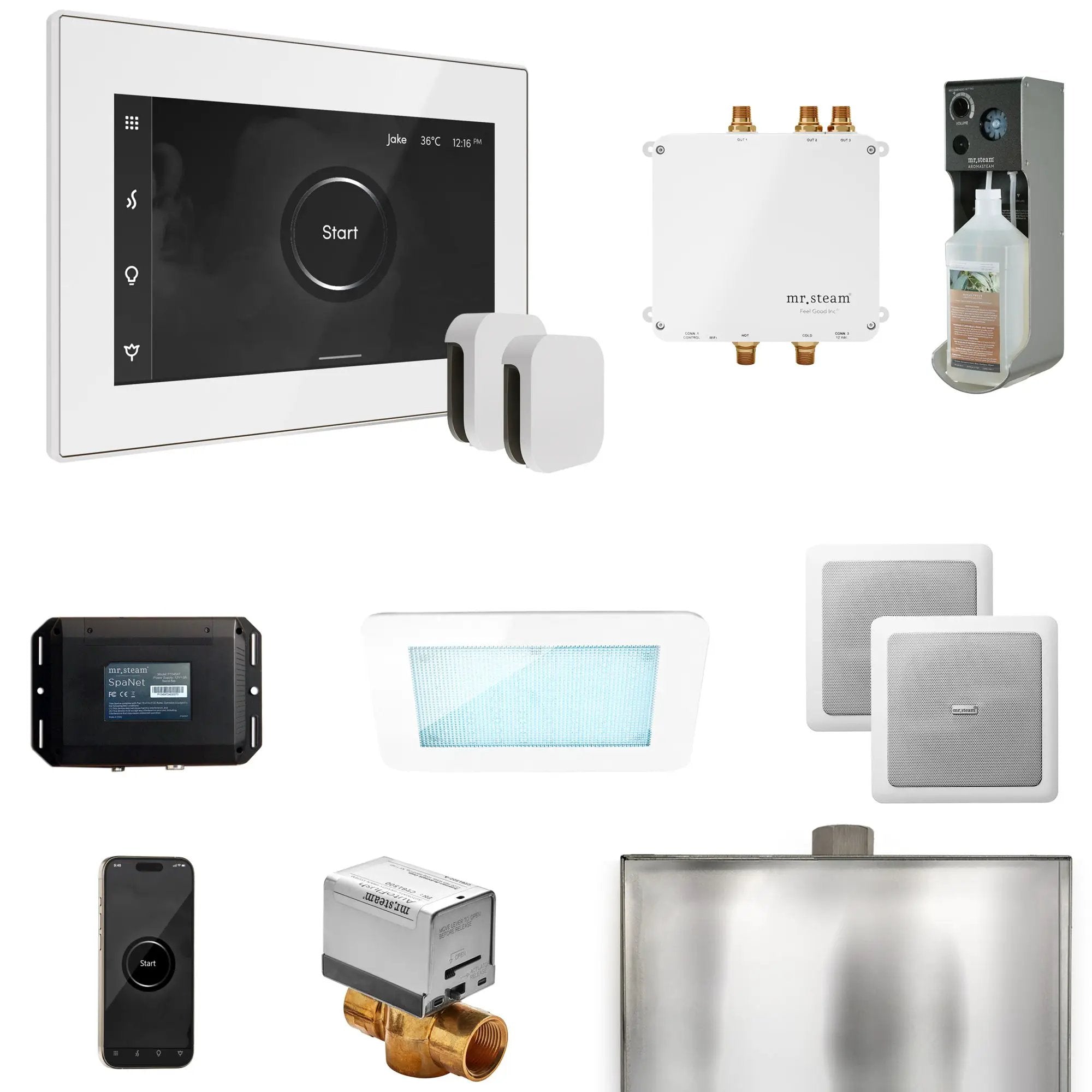 Mr Steam Bliss Max Steam Shower Control Package with iSteamX Control and Steamhead by Mr Steam