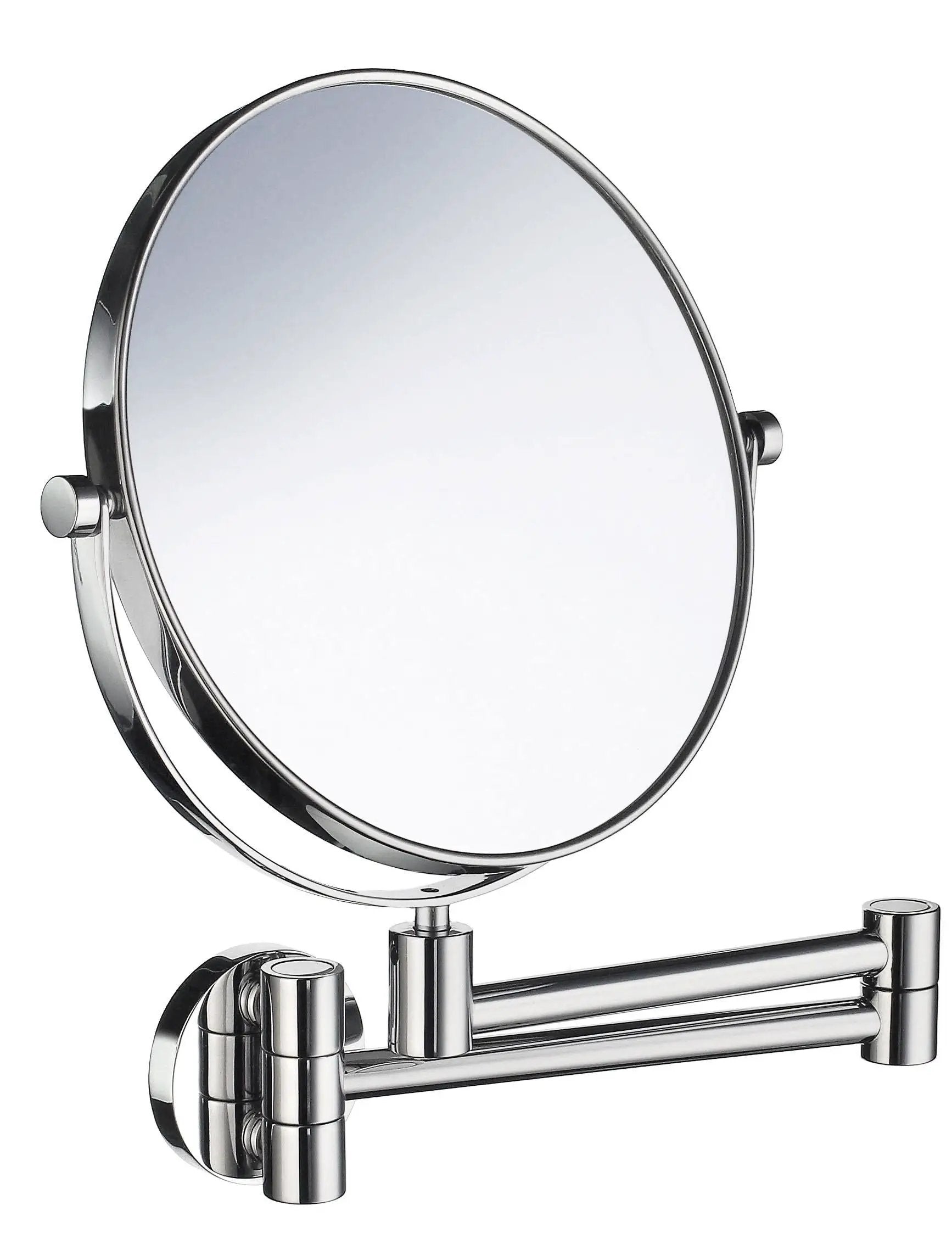 polished chrome make-up mirror