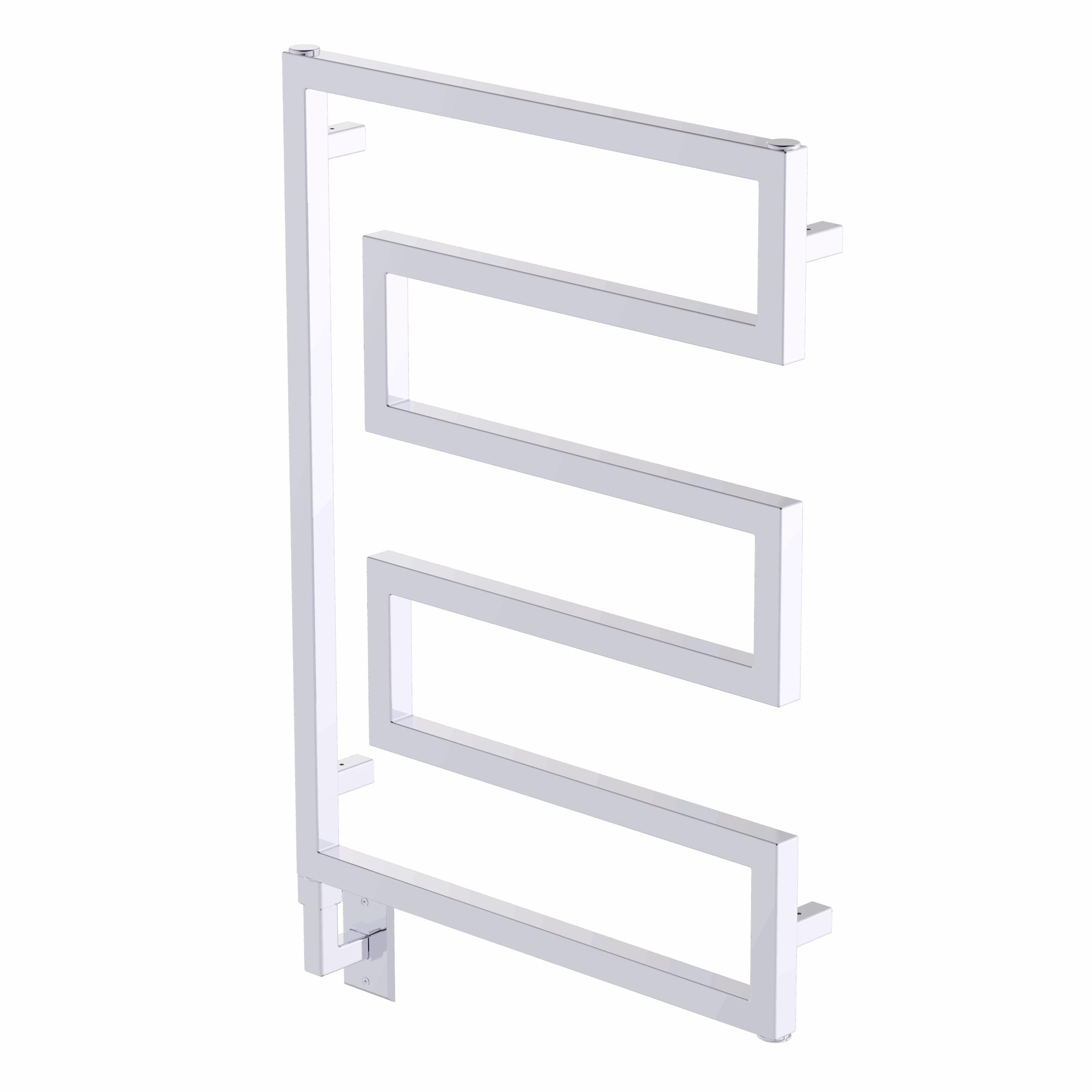 polished chrome towel warmer